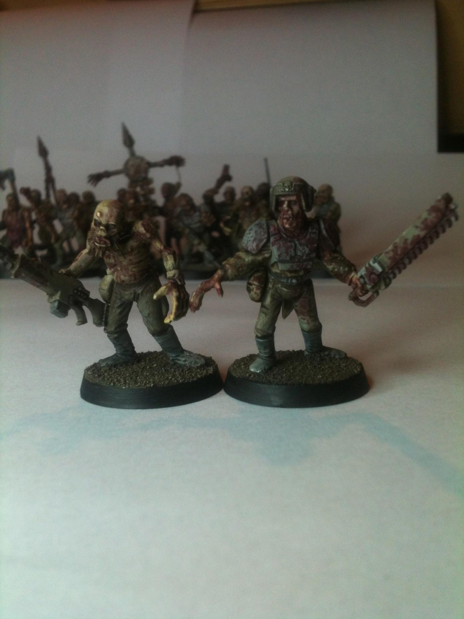 Astra Militarum, Chaos Space Marines, Conversion, Nurgle, Warhammer 40,000, Zombie, Zombified Astra Militarum