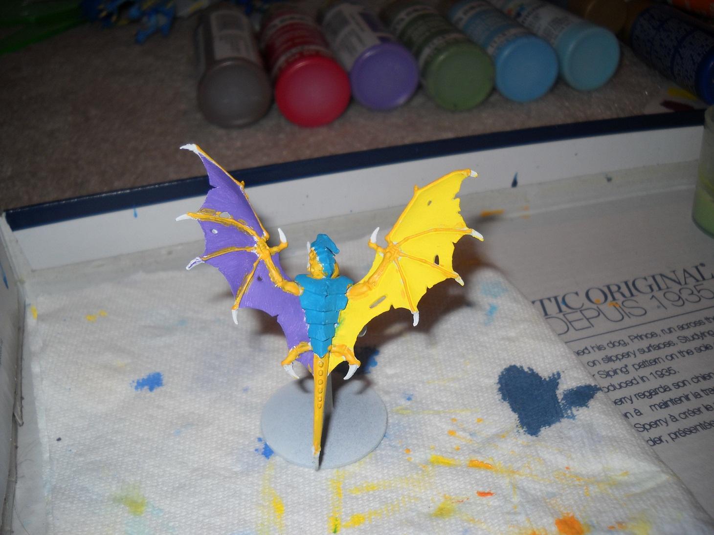purple yellow wings
