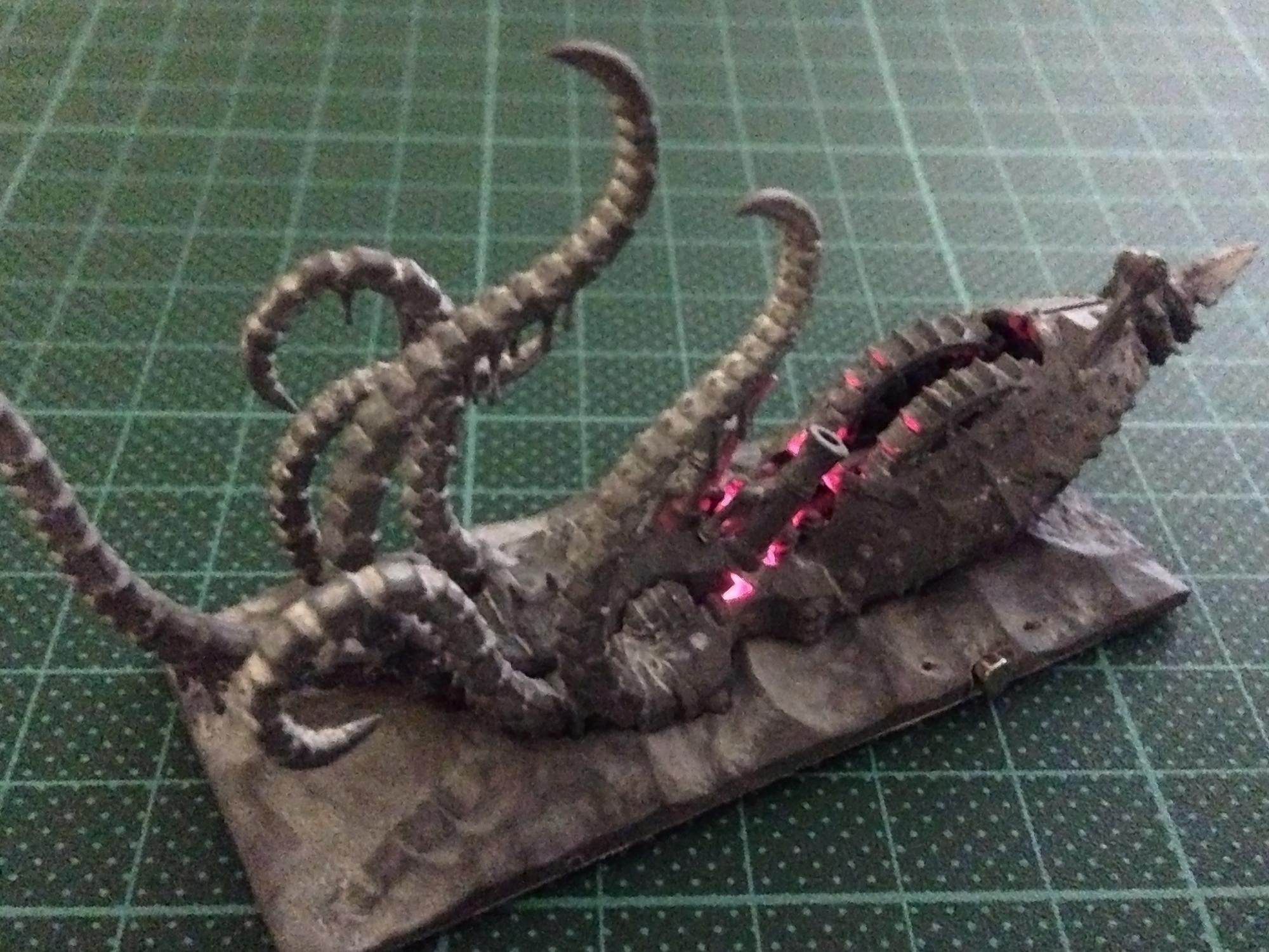 Experiments in LED lighting: Dreadfleet ship 'Black Kraken' (front/port)