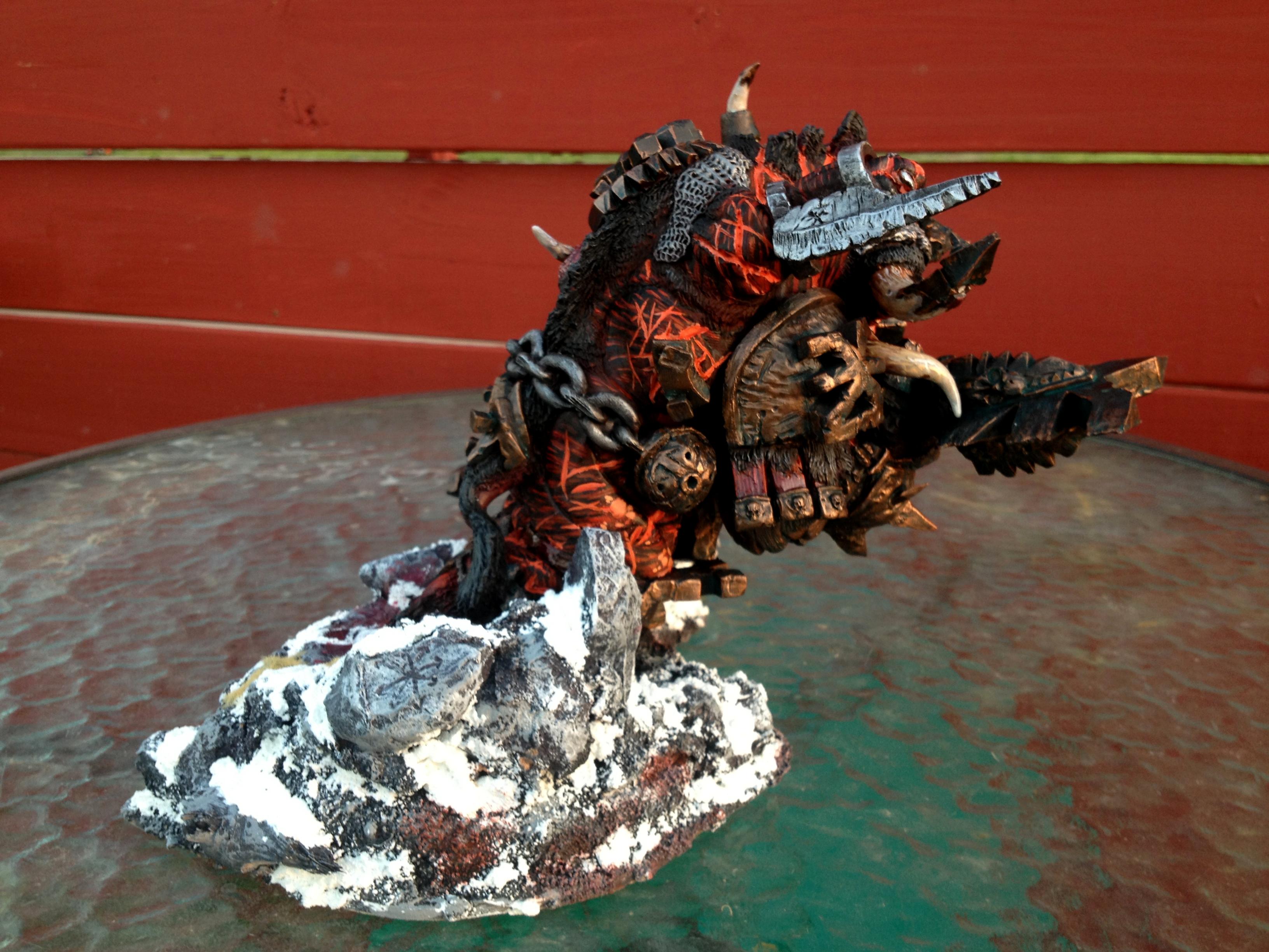 Blood, Bloodthirster, Daemons, Huge, Khorne, Ruins, Scratch Build, Snow, Terminator Armor, Warhammer 40,000, Warhammer Fantasy