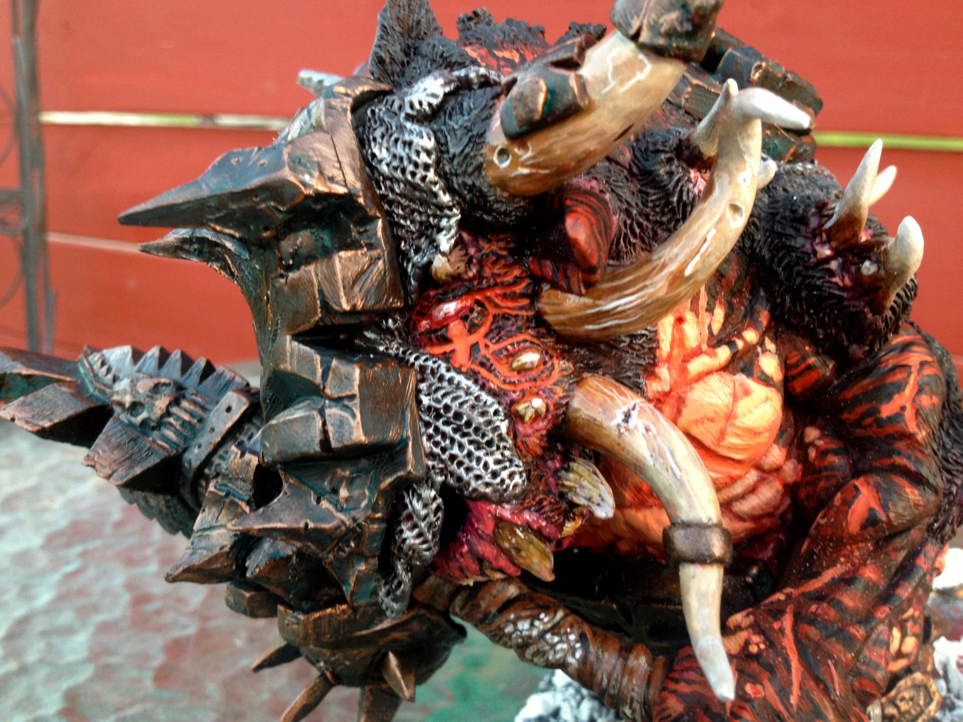 Blood, Bloodthirster, Daemons, Huge, Khorne, Ruins, Scratch Build, Snow, Terminator Armor, Warhammer 40,000, Warhammer Fantasy