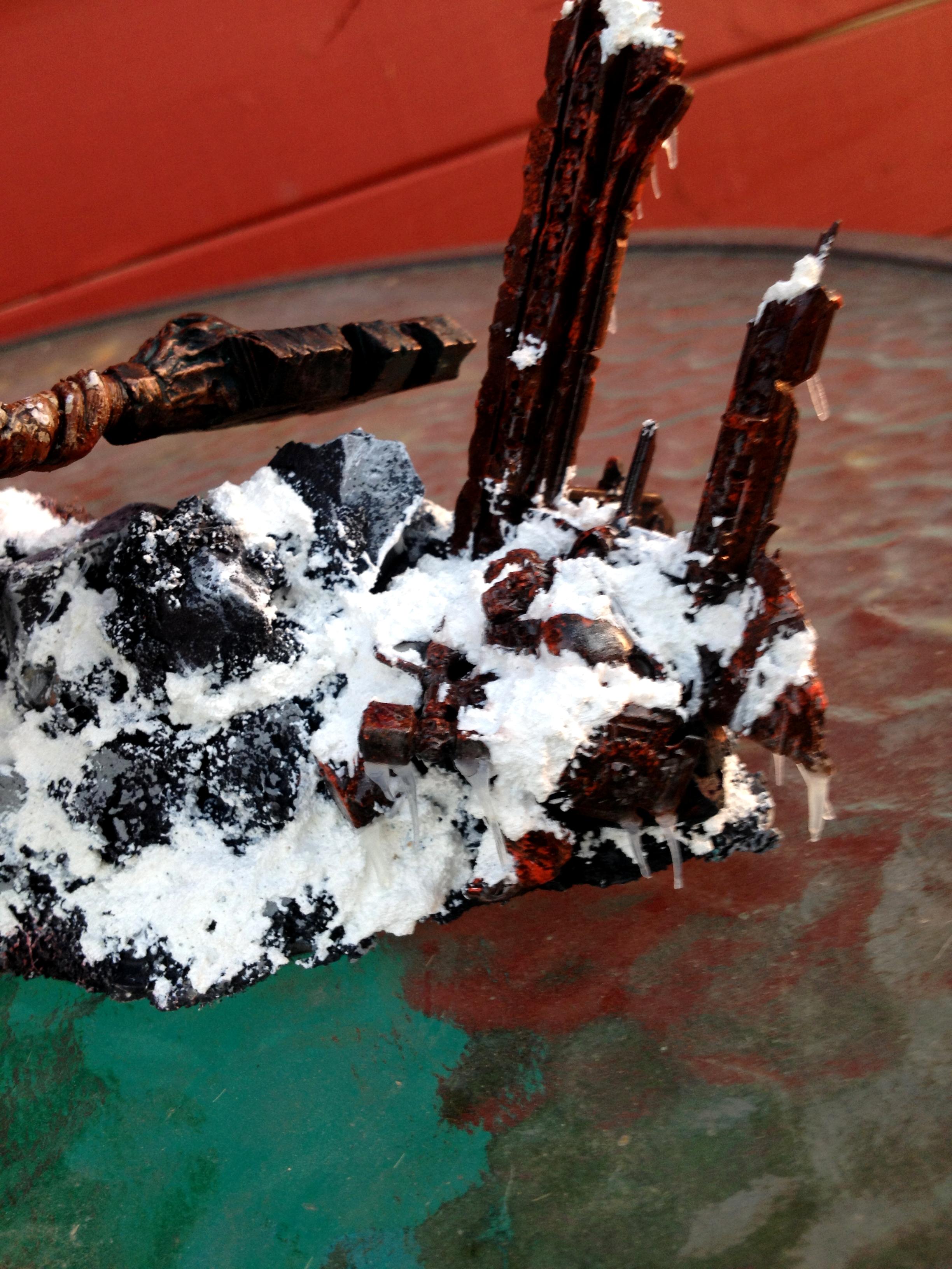 Blood, Bloodthirster, Daemons, Huge, Khorne, Ruins, Scratch Build, Snow, Terminator Armor, Warhammer 40,000, Warhammer Fantasy