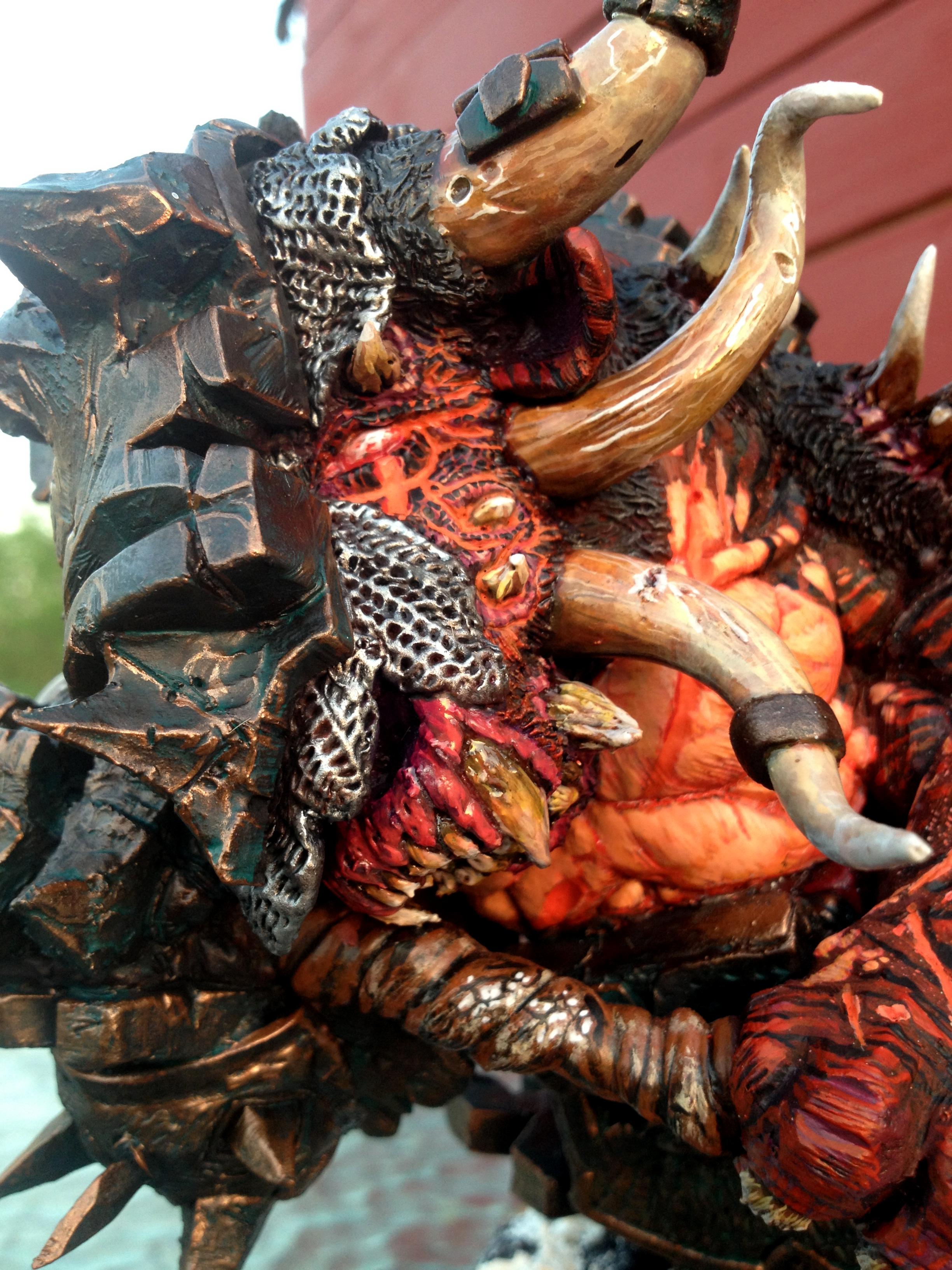 Blood, Bloodthirster, Daemons, Huge, Khorne, Ruins, Scratch Build, Snow, Terminator Armor, Warhammer 40,000, Warhammer Fantasy