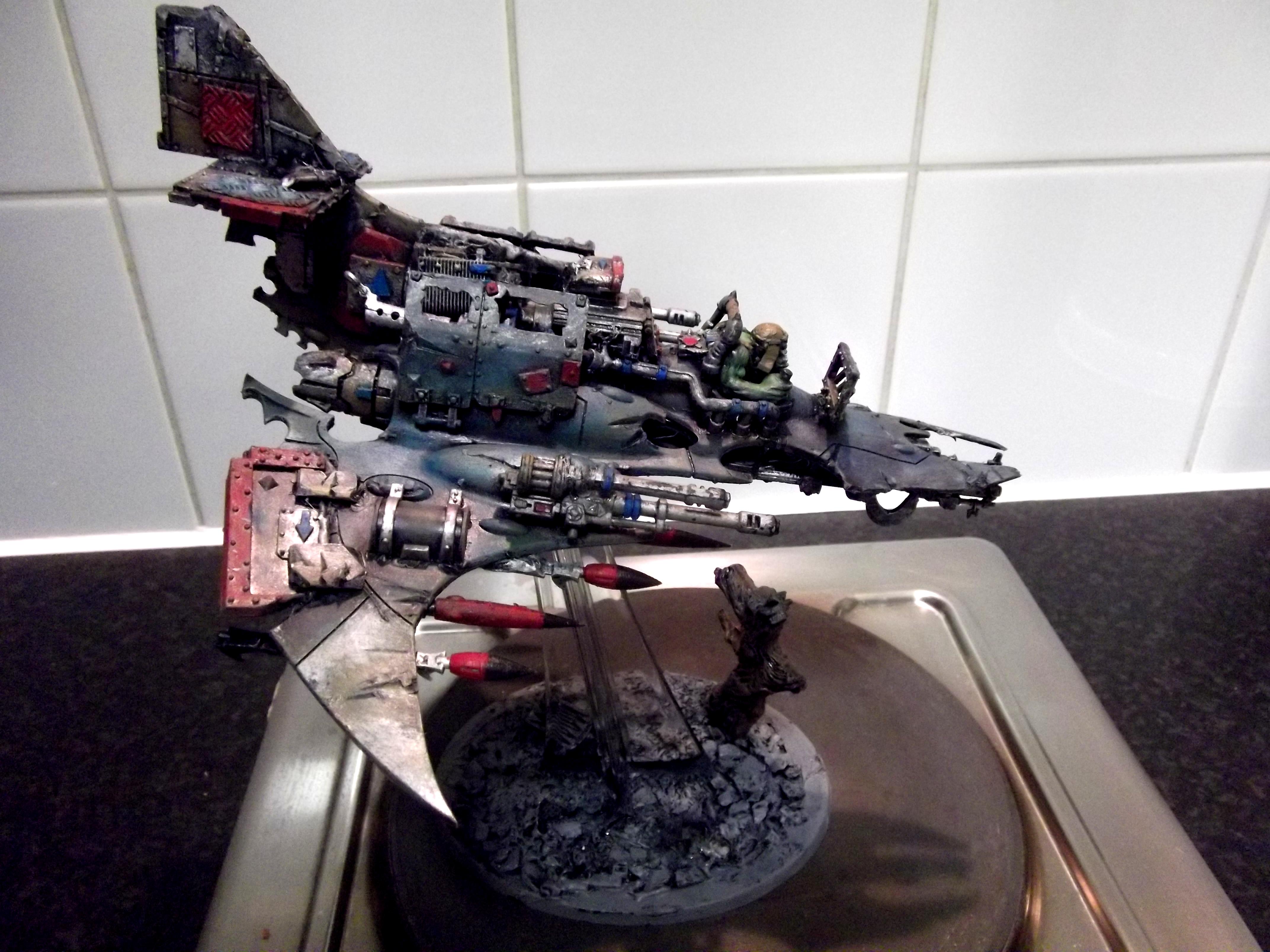 Conversion, Dakkjet, Dark Eldar, Jetfighter, Looted, Orks, Razorwing, Scratch Build