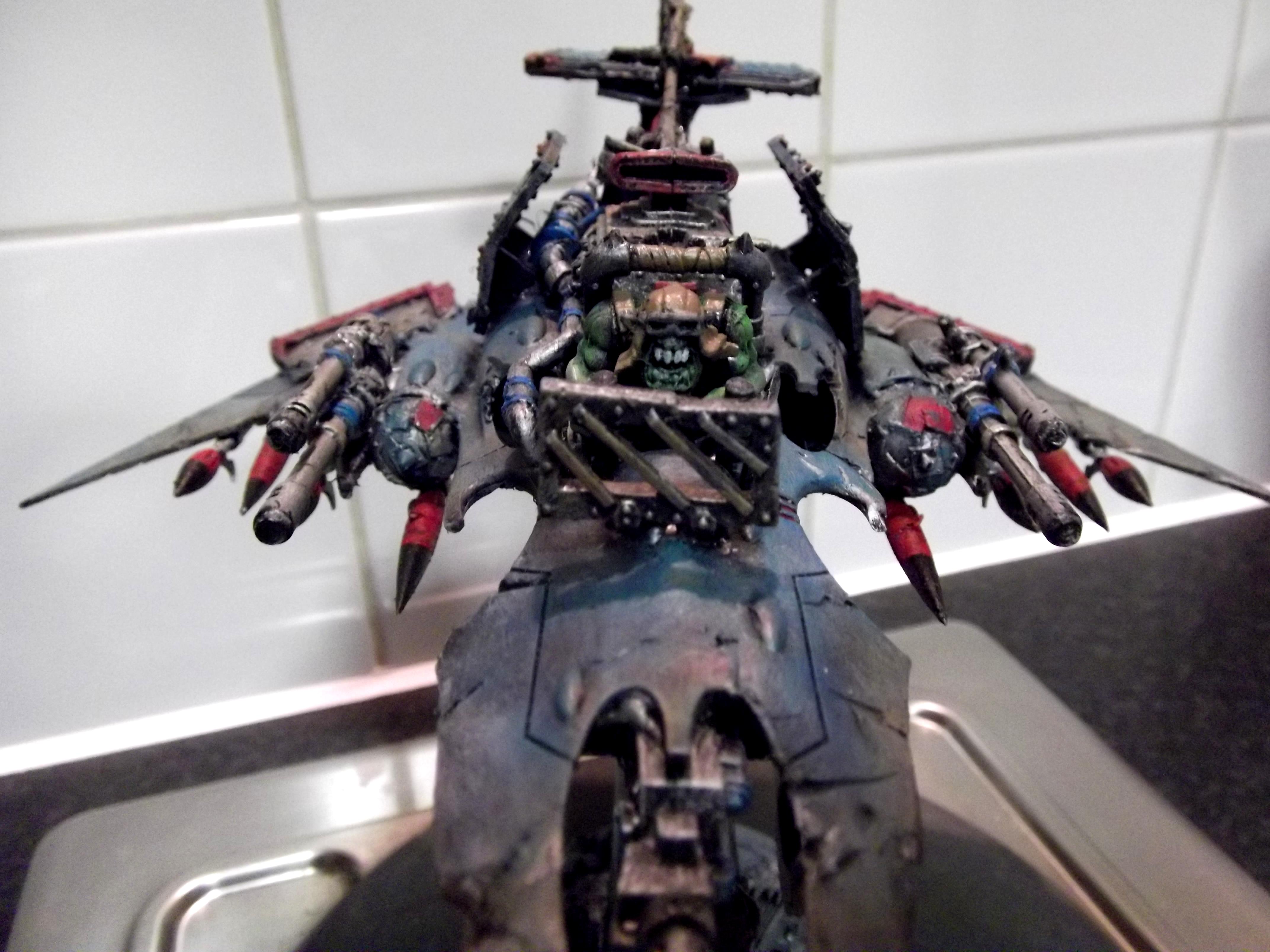 Conversion, Dakkajet, Dark Eldar, Jetfighter, Looted, Orks, Razorwing, Scratch Build