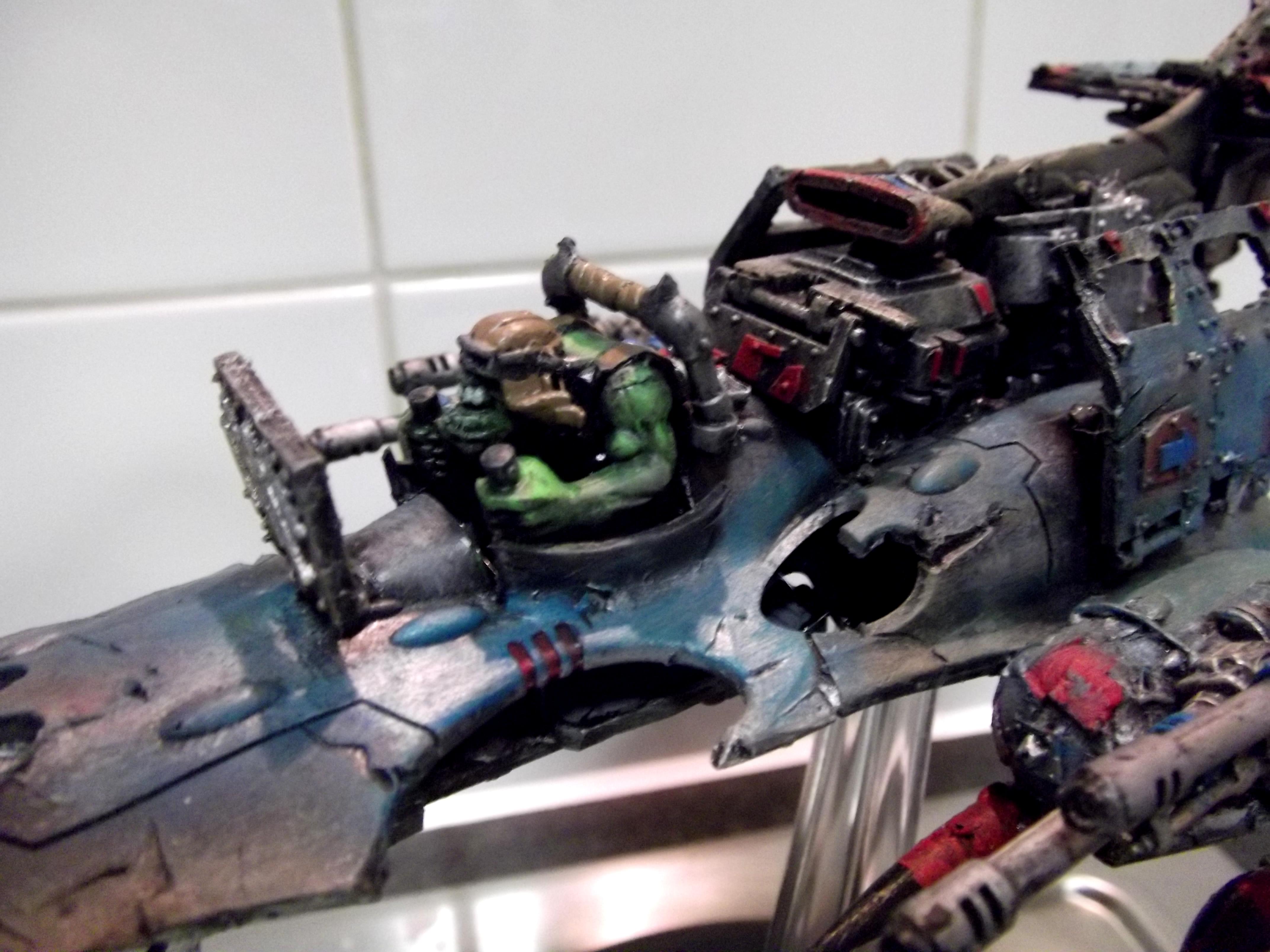 Conversion, Dakkajet, Dark Eldar, Jetfighter, Looted, Orks, Razorwing, Scratch Build