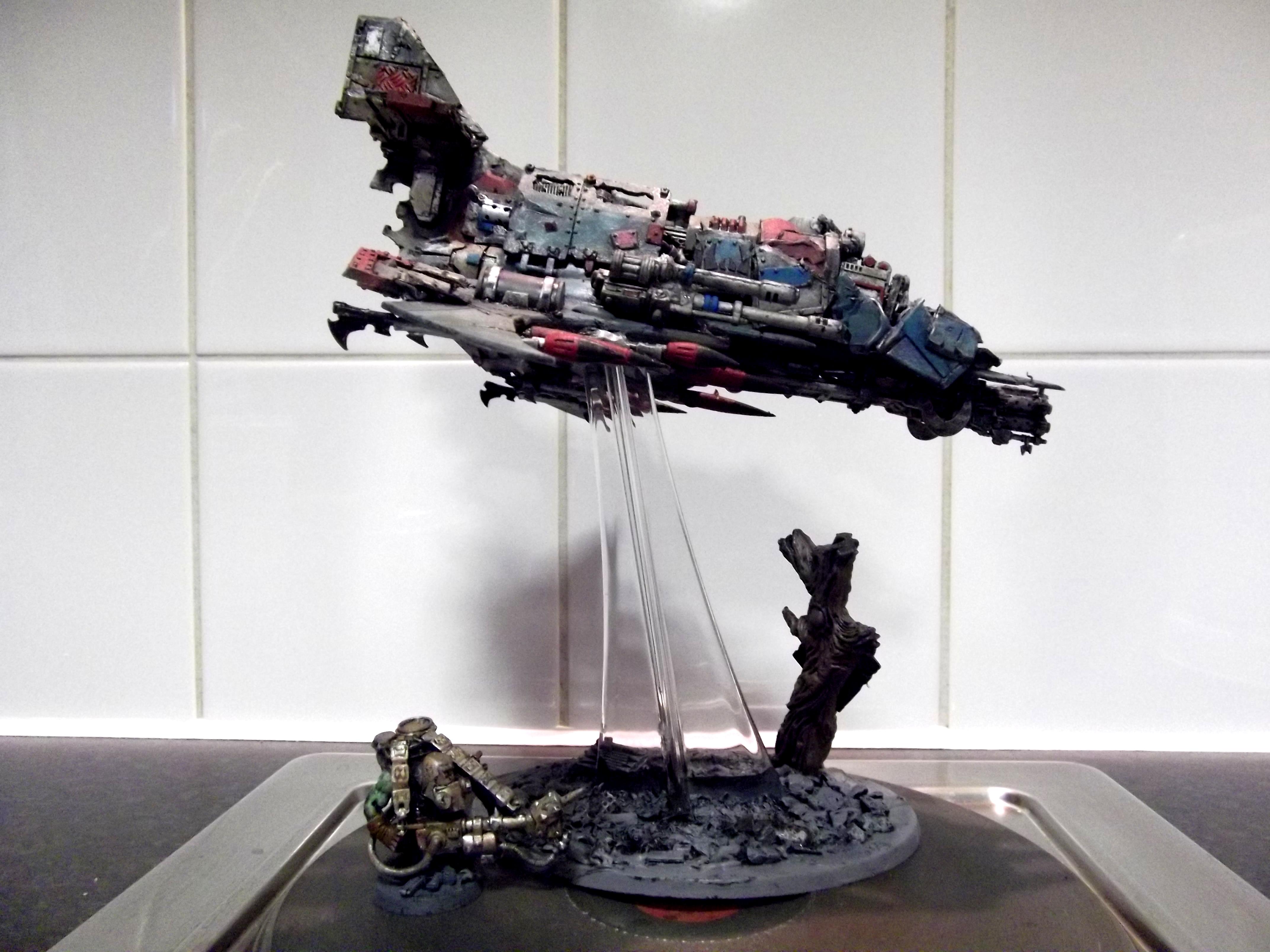 Conversion, Dakkajet, Dark Eldar, Jetfighter, Looted, Orks, Razorwing, Scratch Build