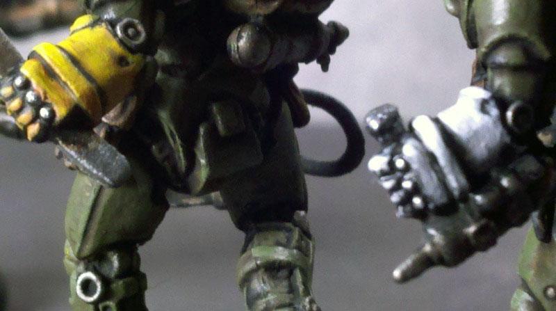Close up on arm colors
