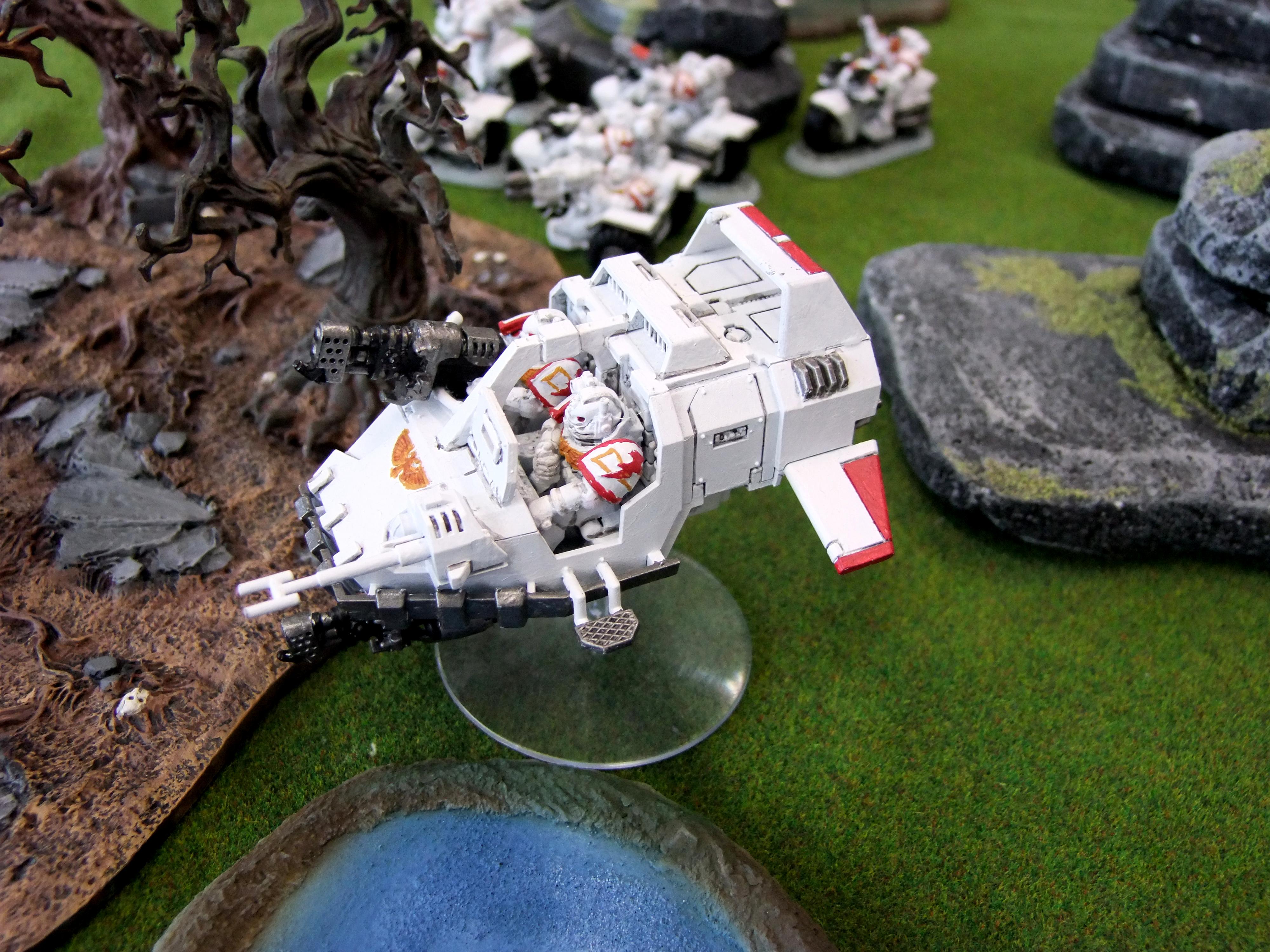 Bike, White Scars, Land Speeder deployed