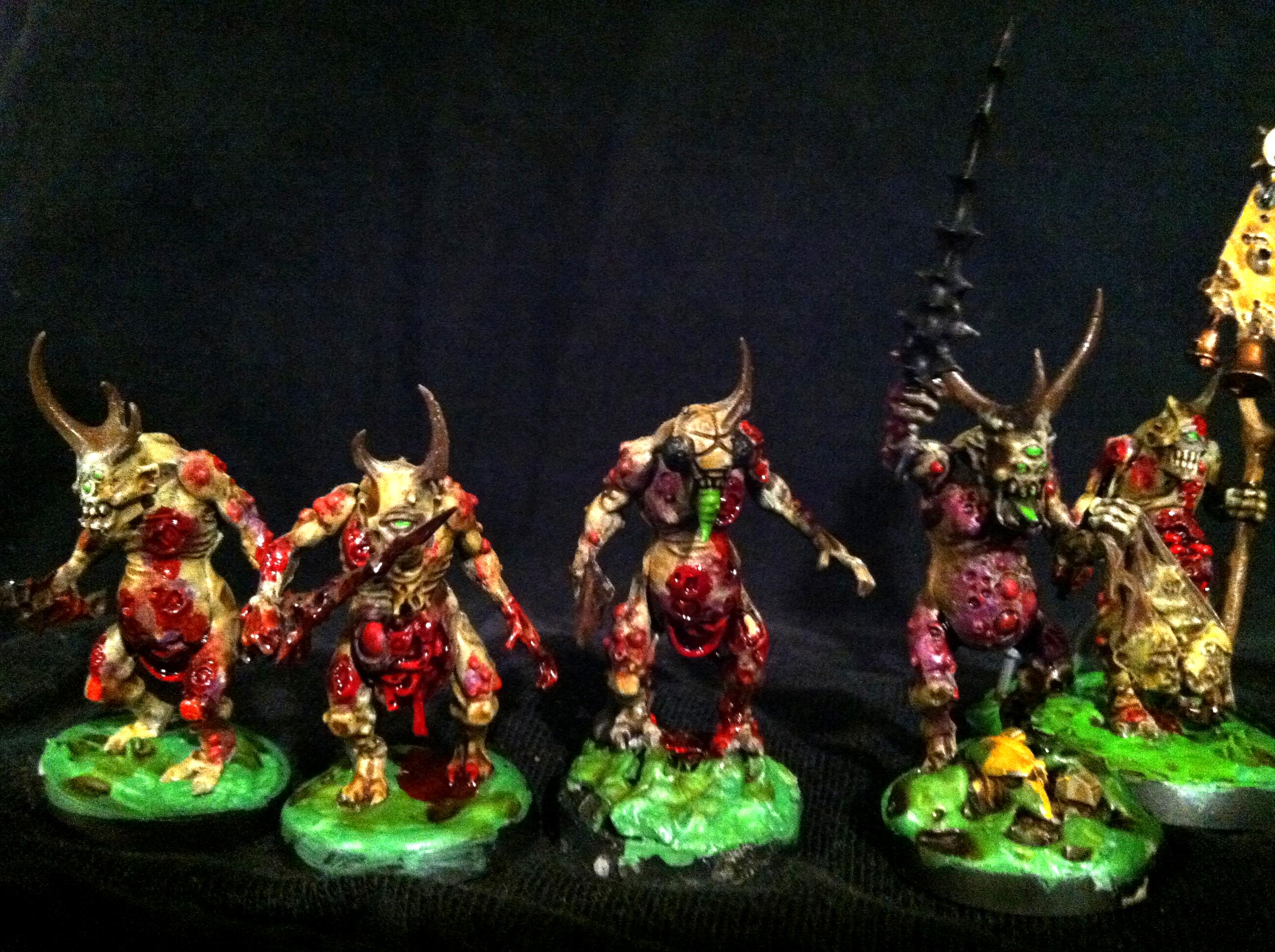 Daemons, Nurgle, Plaguebearers, Plahue, Warhammer 40,000