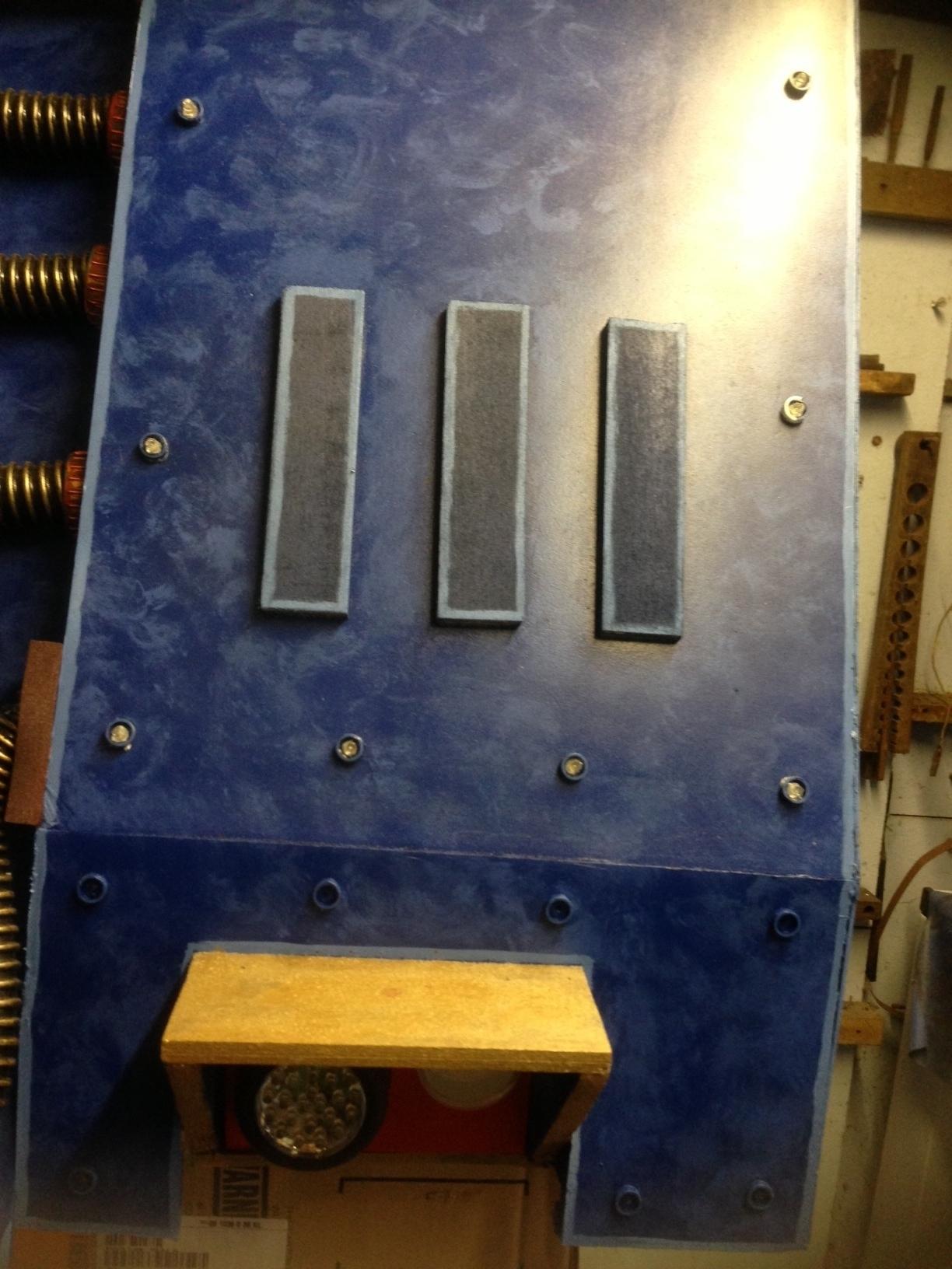 The right sensor block has had the lighting and painting done to it