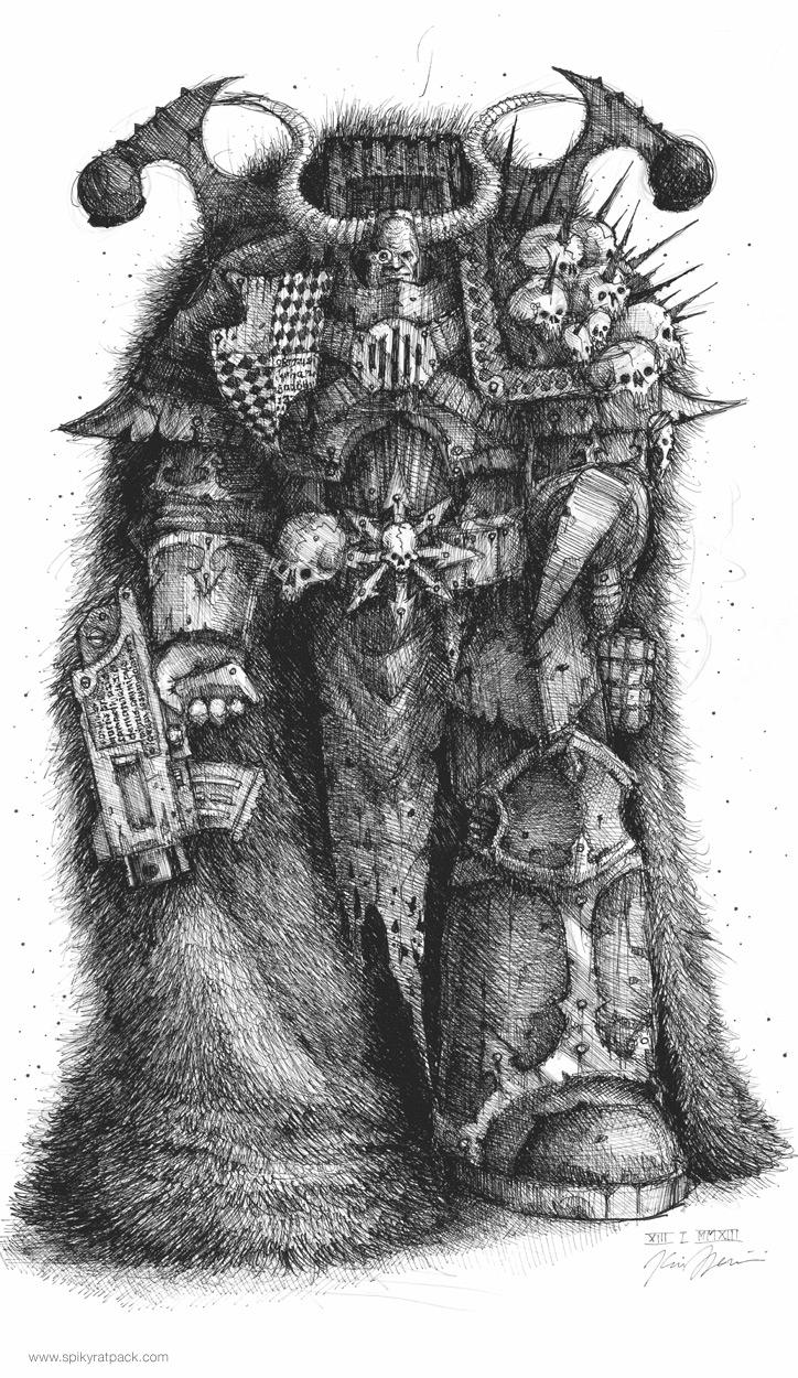 Chaos Space Marines, Illustrations, Red Corsairs, Warhammr 40