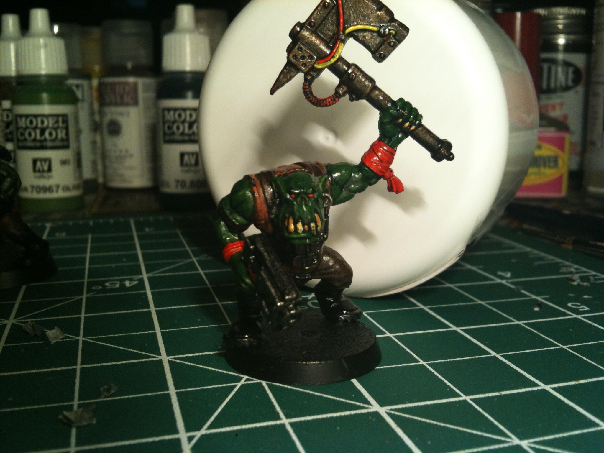 Boy, Orks, Painting, Varnish