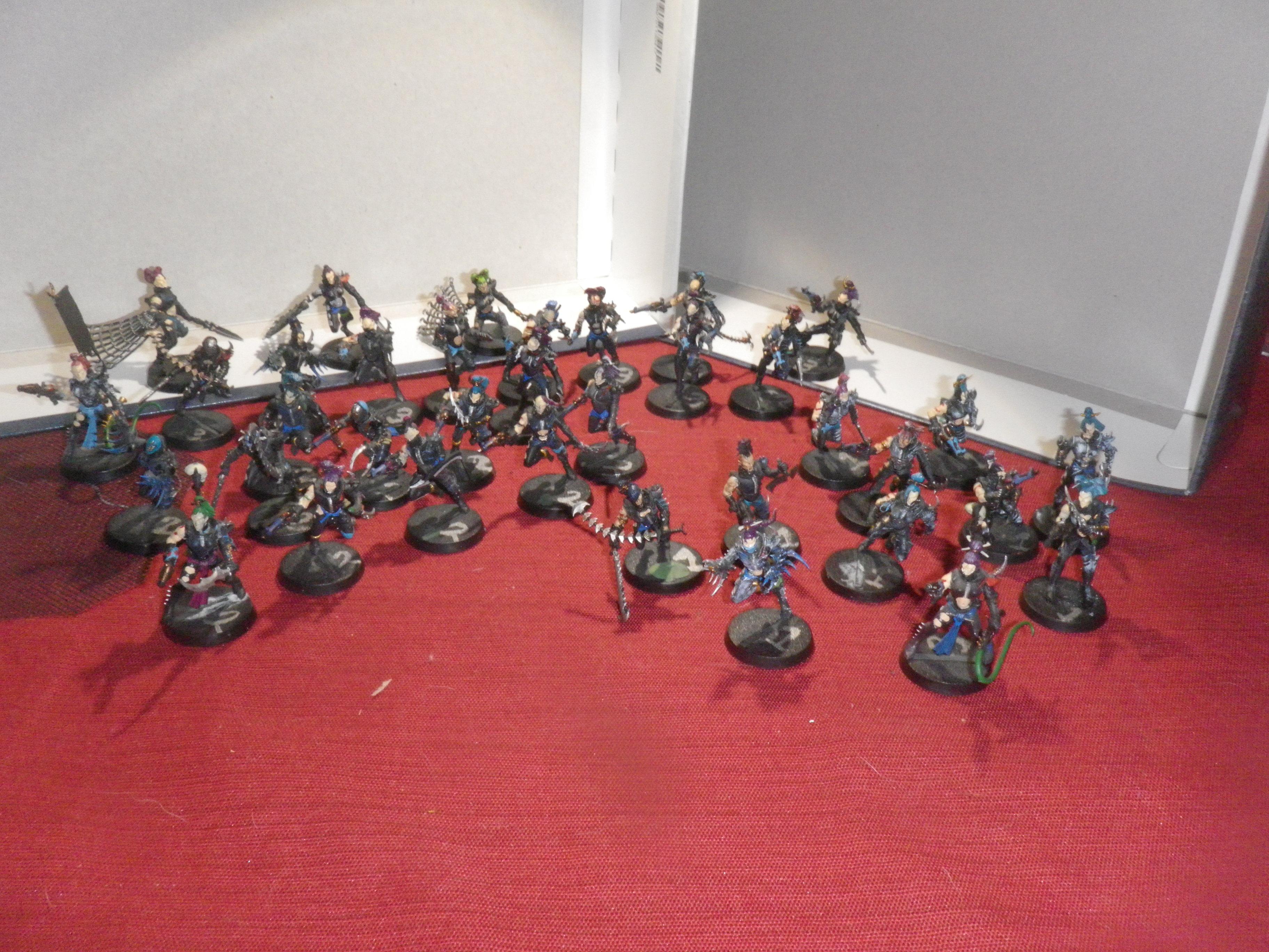 three squads of wychs...ten per...need to add a couple more squads