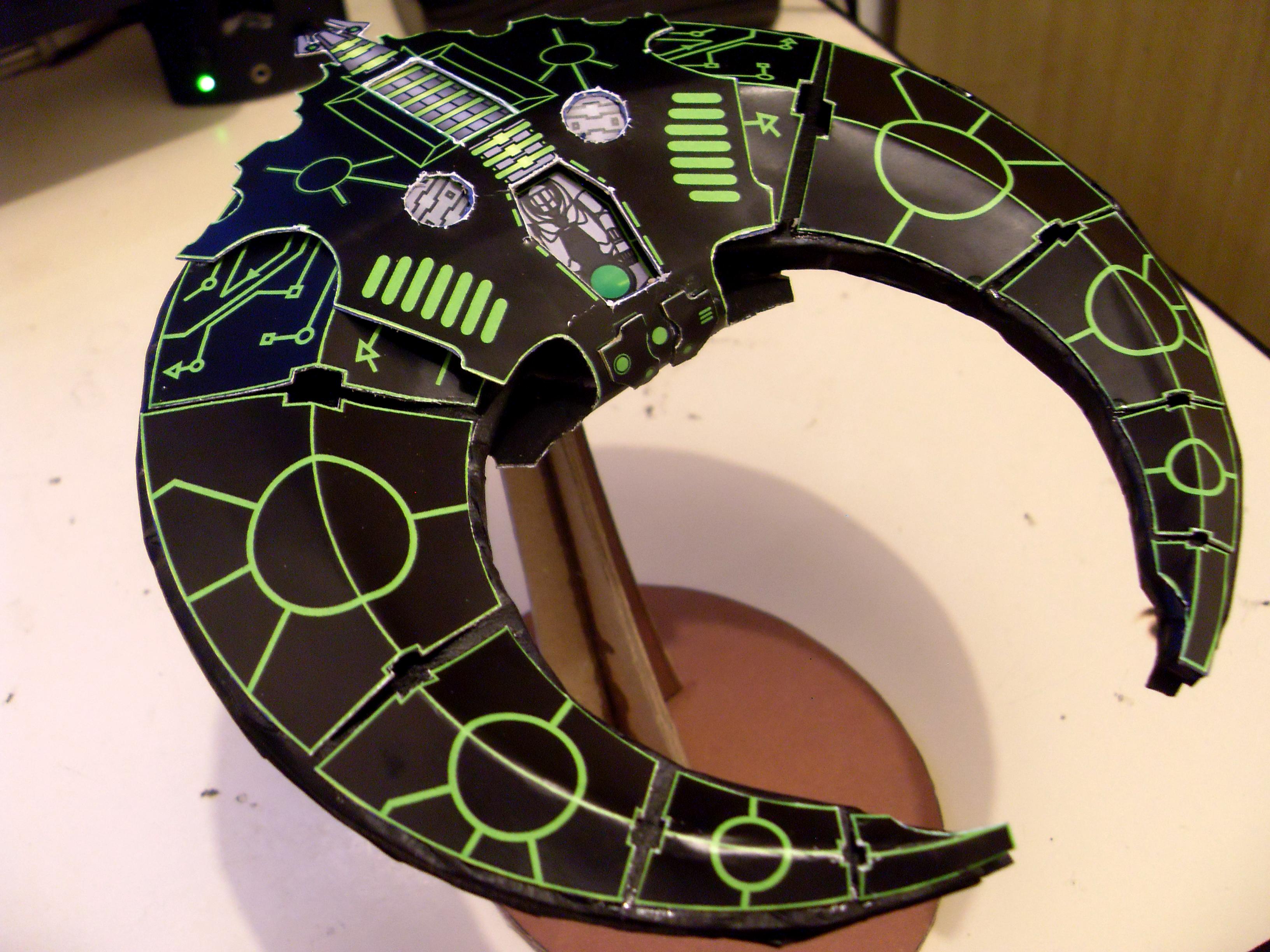 Necrons, Night Scythe, Paper, Papercraft