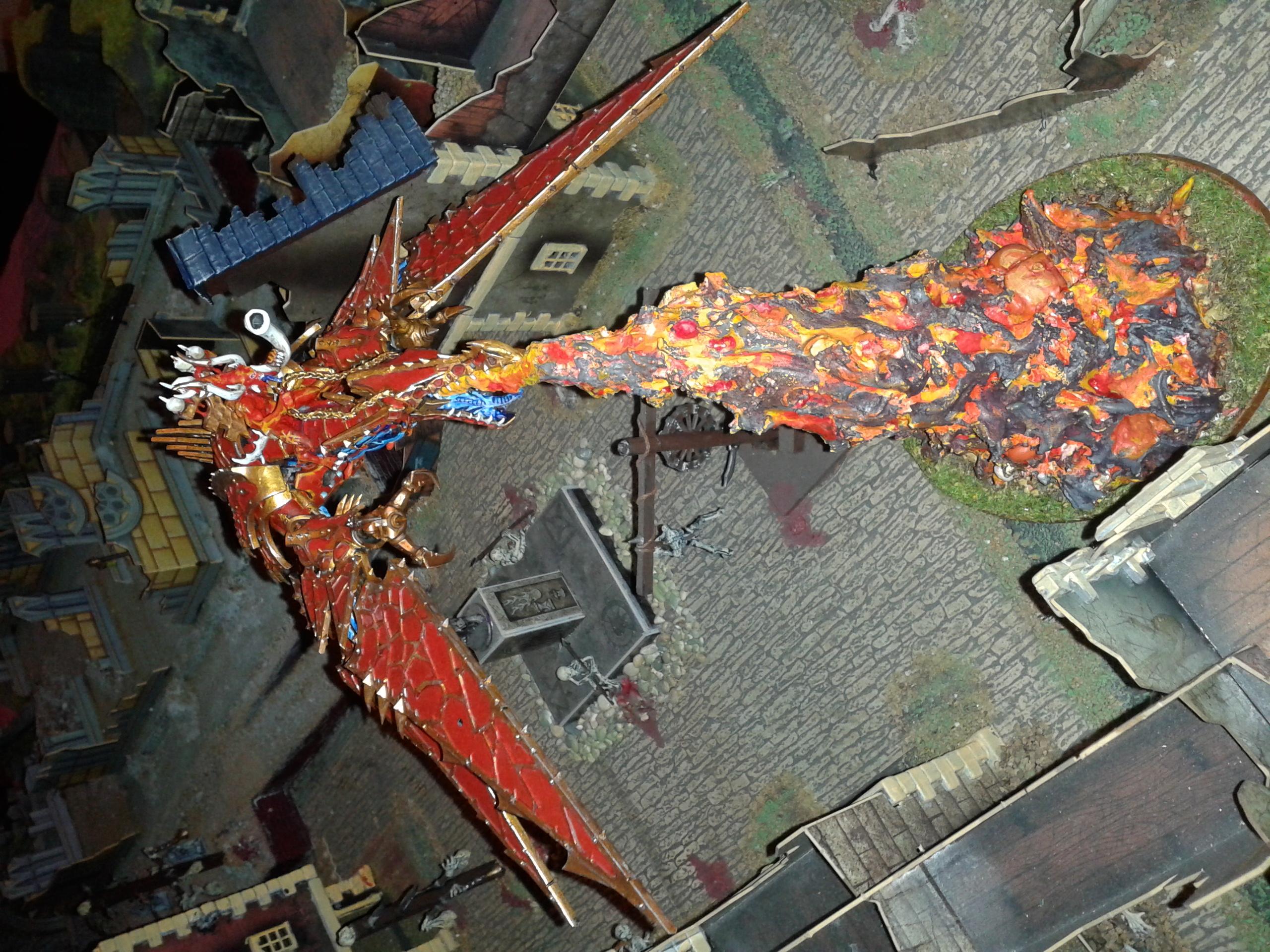 Khorne Helldrake, khorne helldrake with bloodletter rider