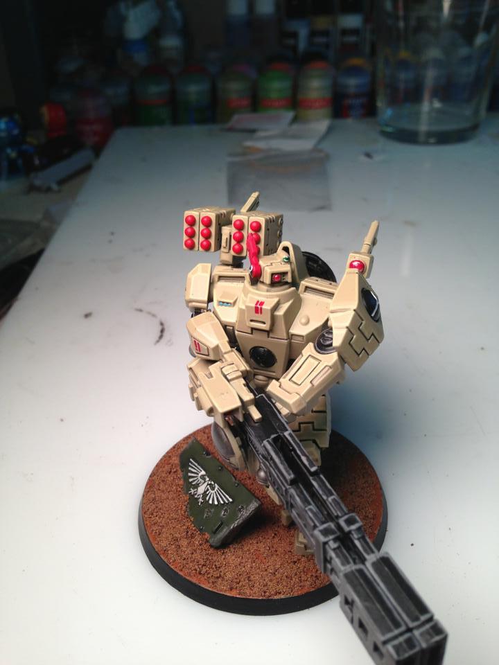 Heavy Rail Rifle, Tau Empire, Xv88 Broadside Battlesuit