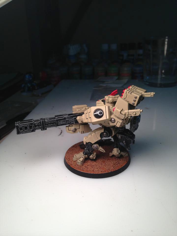Heavy Rail Rifle, Tau Empire, Xv88 Broadside Battlesuit