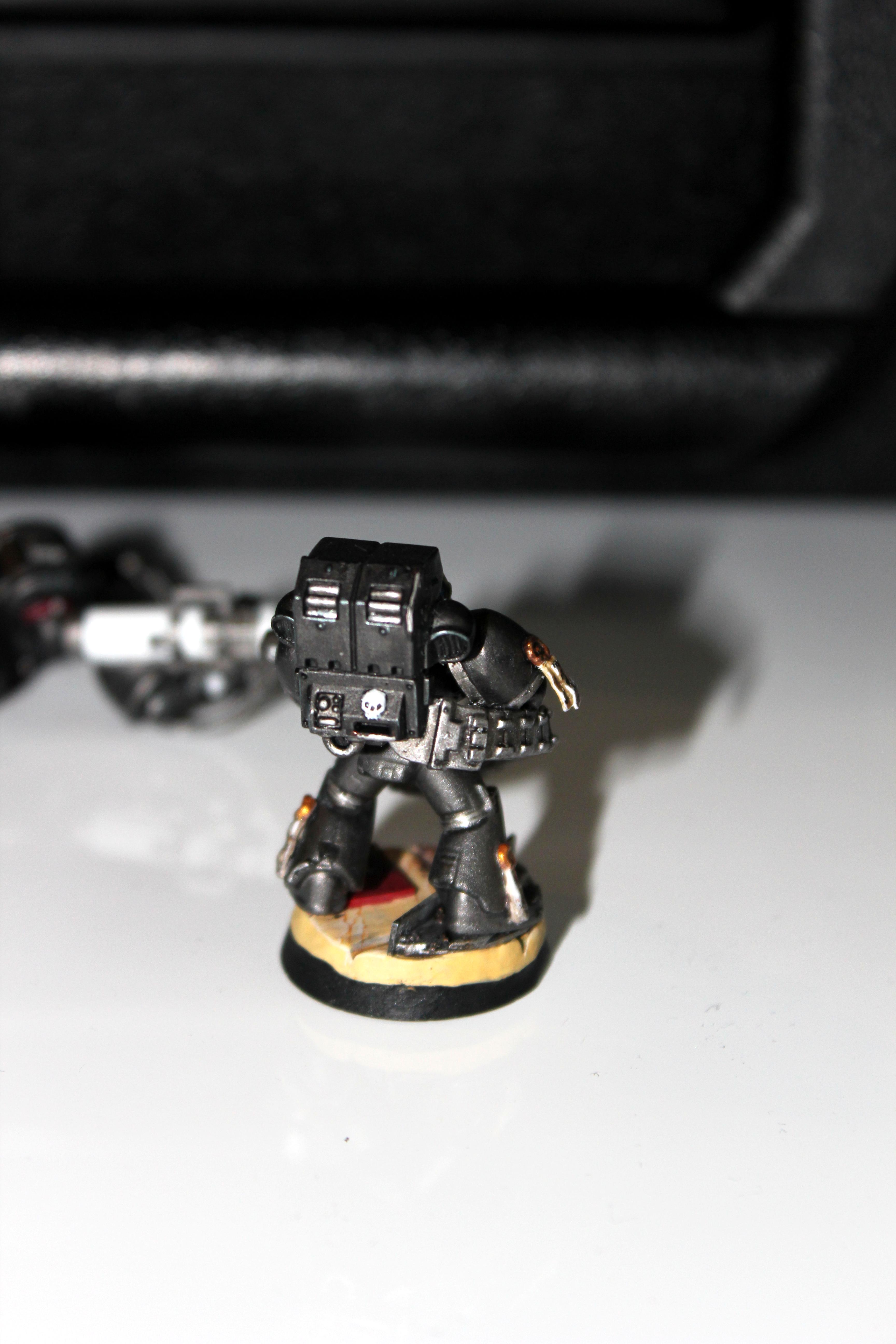 Bionics, Heavy Bolter, Iron Hands, Space Marines, Squad