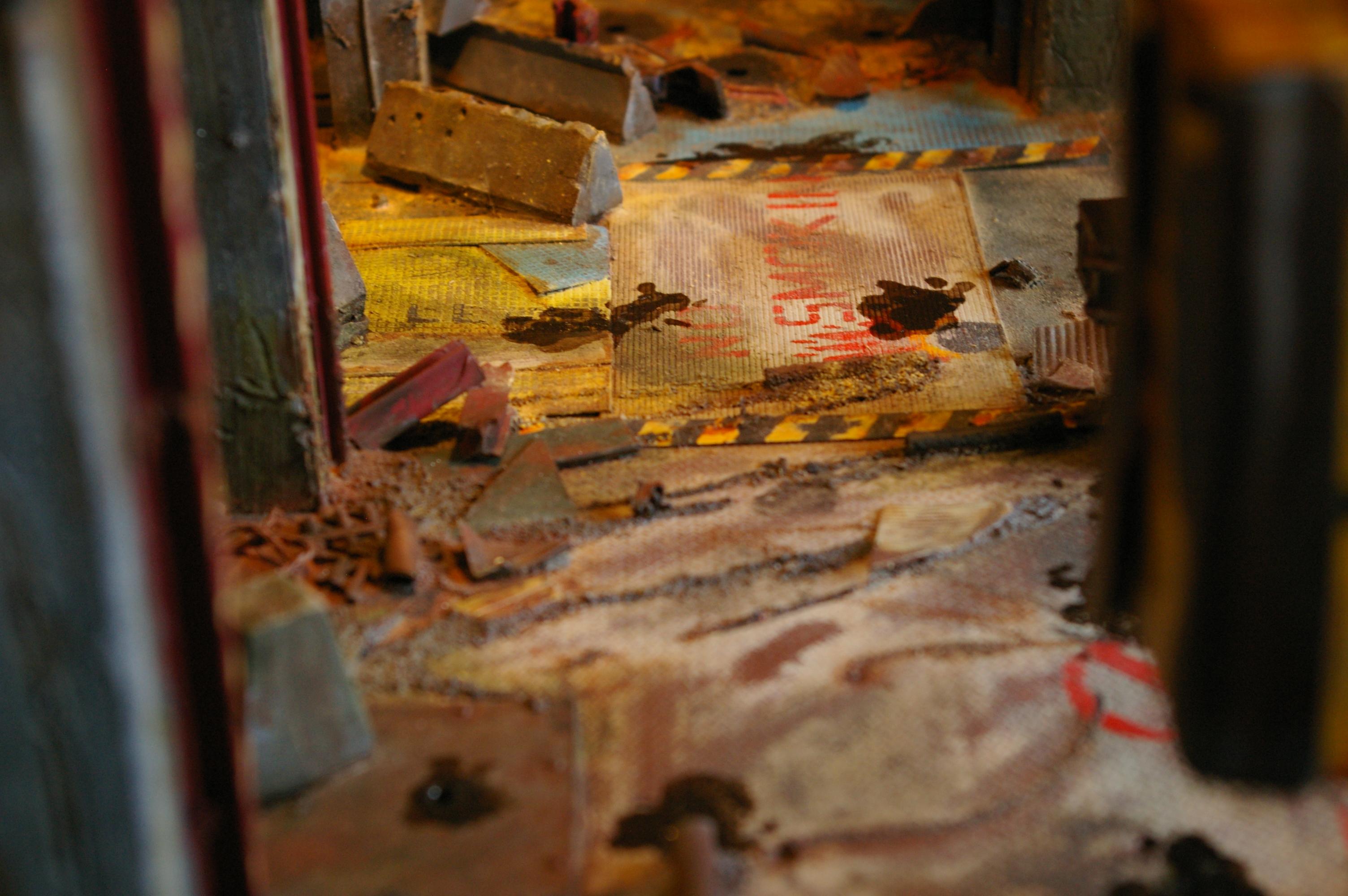 Worn basement floor