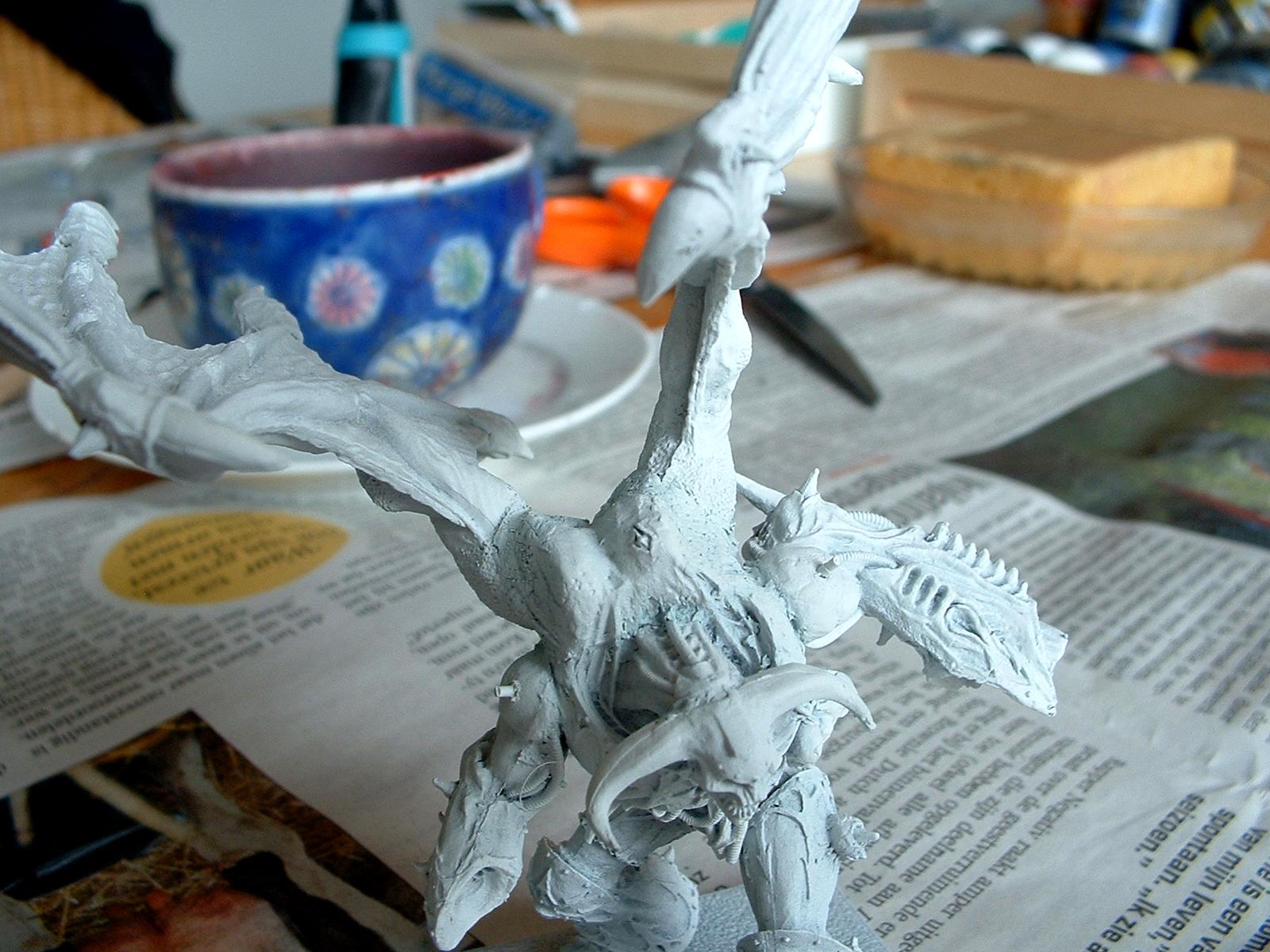 Daemon Prince, Daemons, Khorne, Primered, Work In Progress