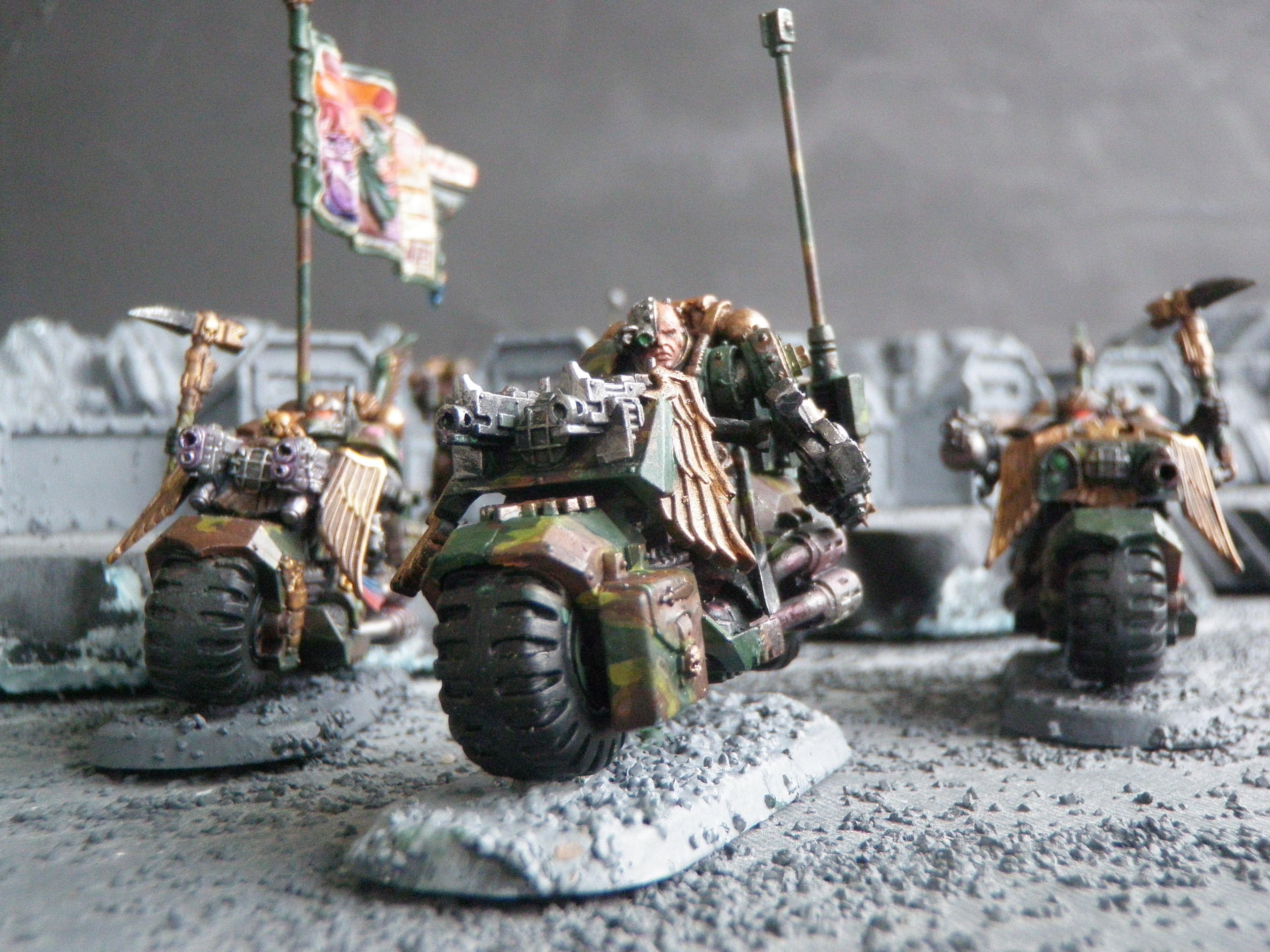 Bike, Camouflage, Dark Angels, Ravenwing Commmand Squad, Techmarine
