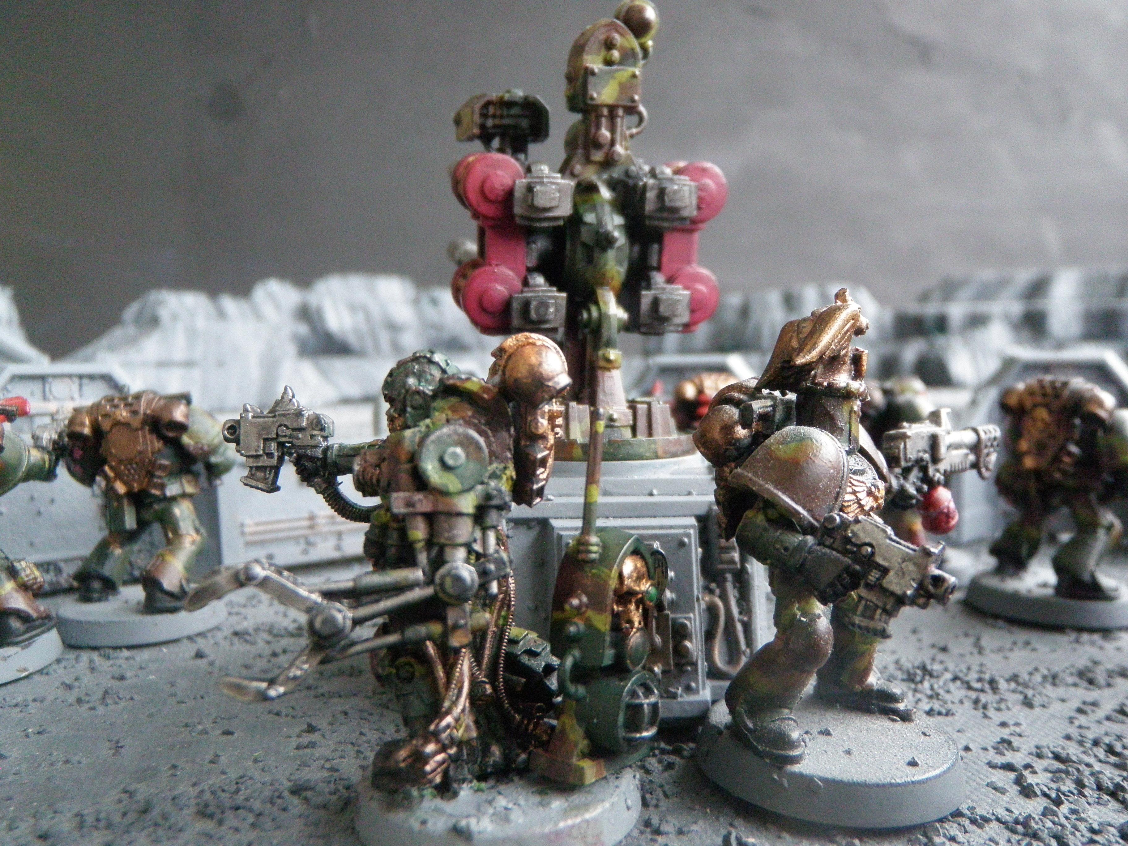 Camouflage, Dark Angels, Flamer, Quad Gun, Servo Arm, Techmarine