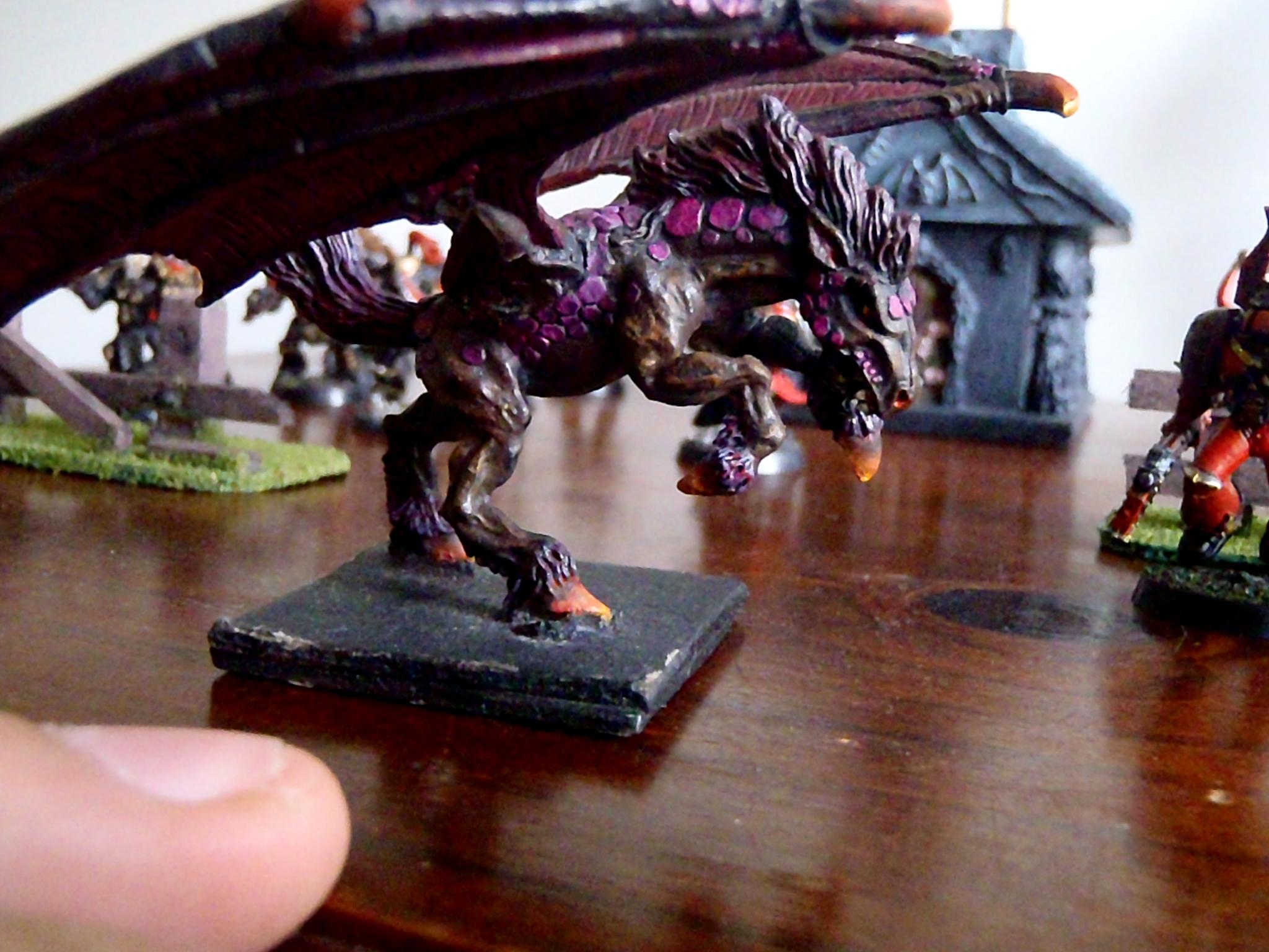 Creature, Daemons, Dark Pegasus, Horse