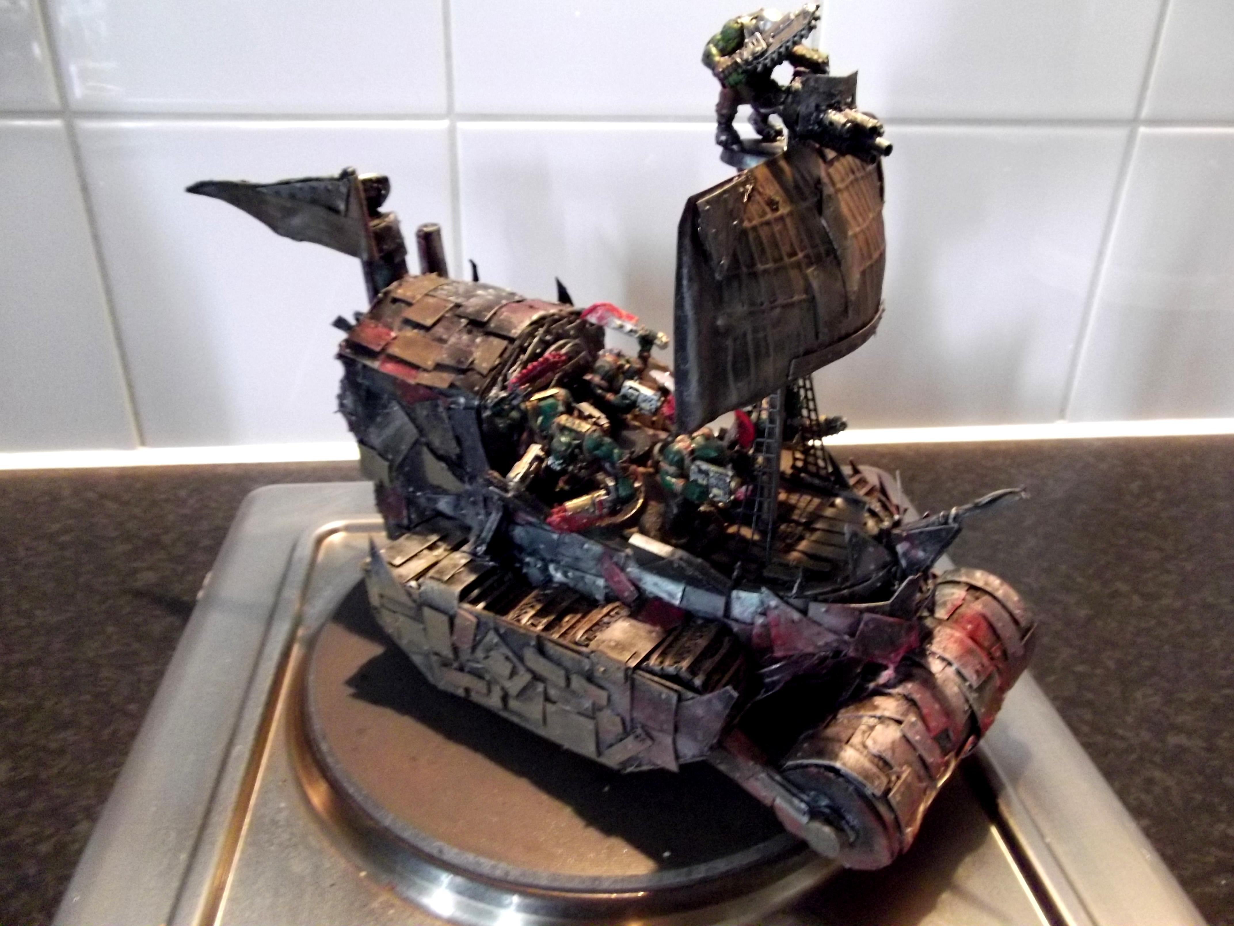 Battlewagon, Conversion, Deffrolla, Freebooter, Looted, Orky, Pirate Freeboota, Scratch Build, Ship