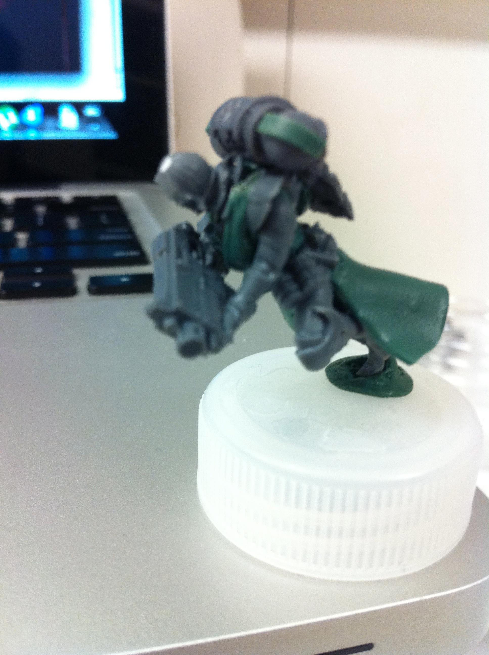 One of two "sprinting" sisters.  I'm going to do this one up next to a wall with shots trailing her.  Should look very cool