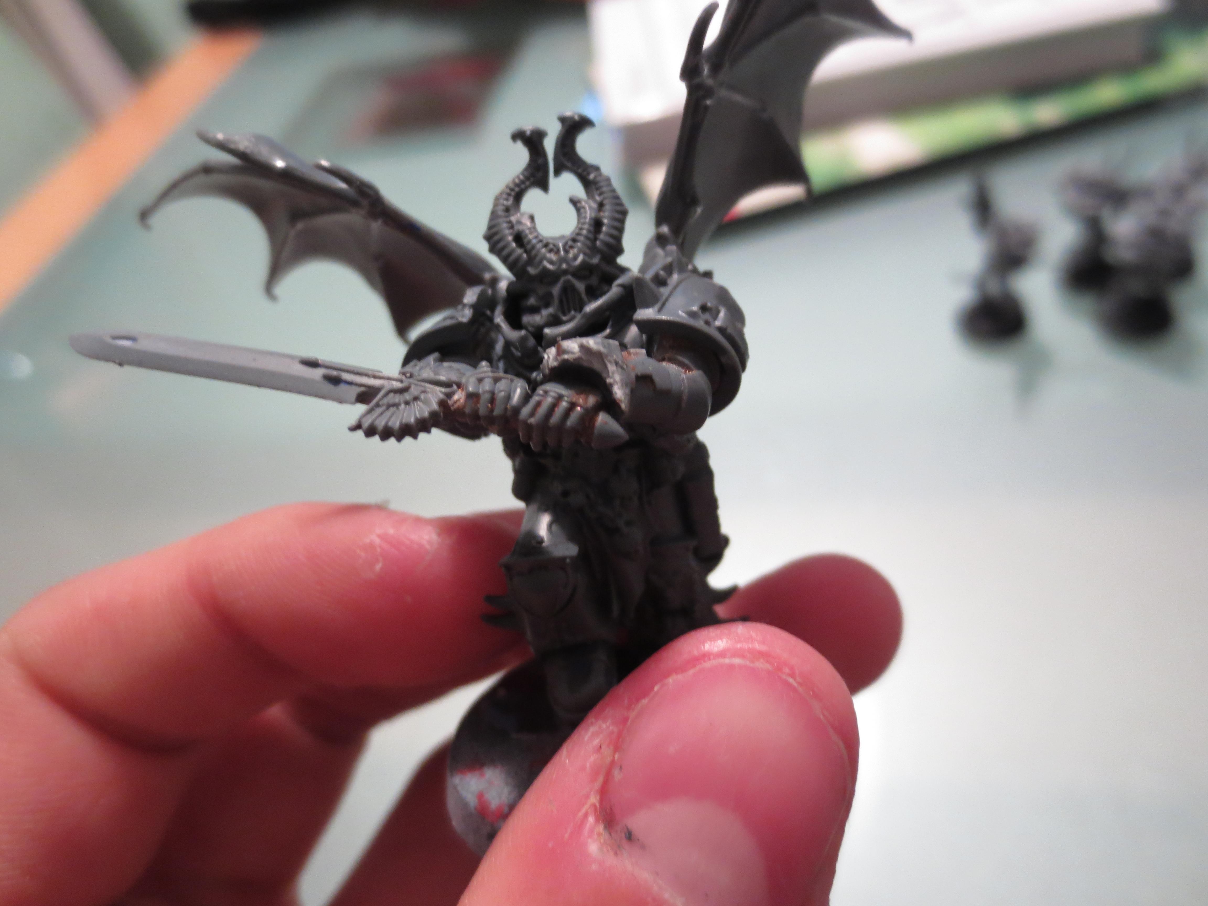 This is the squad leader, wanted him to look a bit more 'Chaosy' to show his favor by the Pantheon