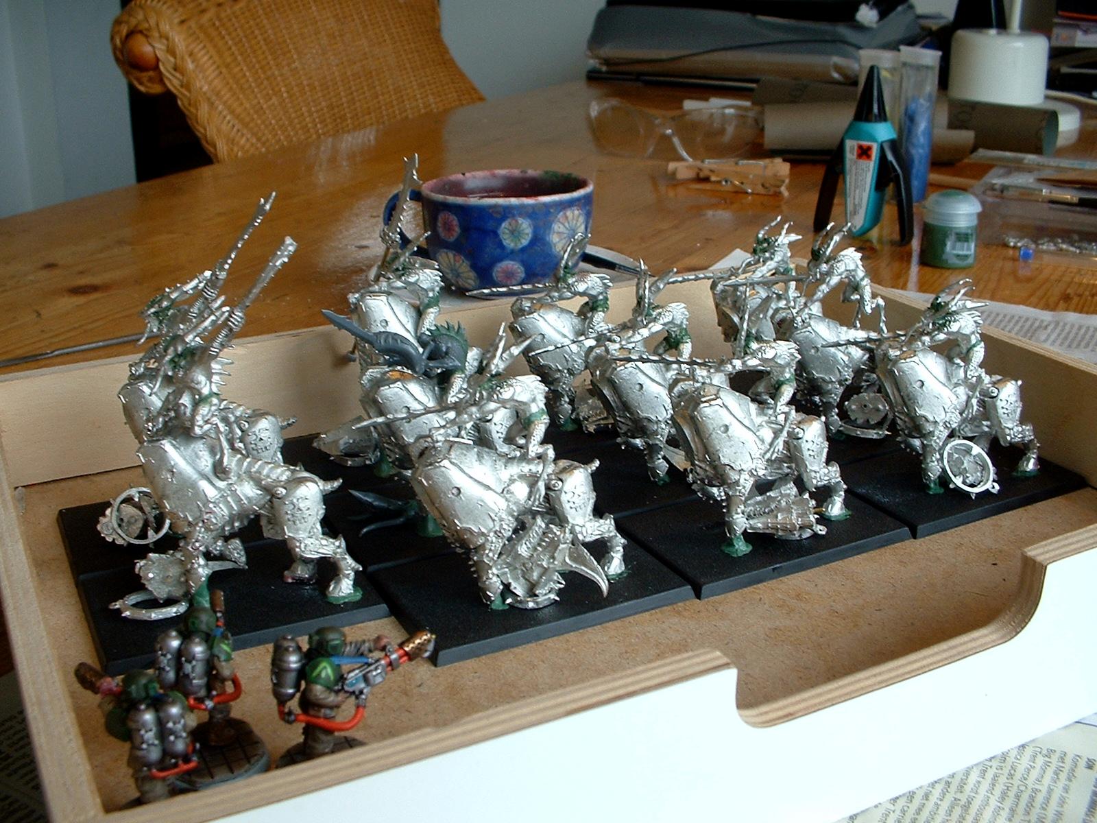 Bloodcrushers, Daemons, Greenstuff, Khorne, Metal, Work In Progress