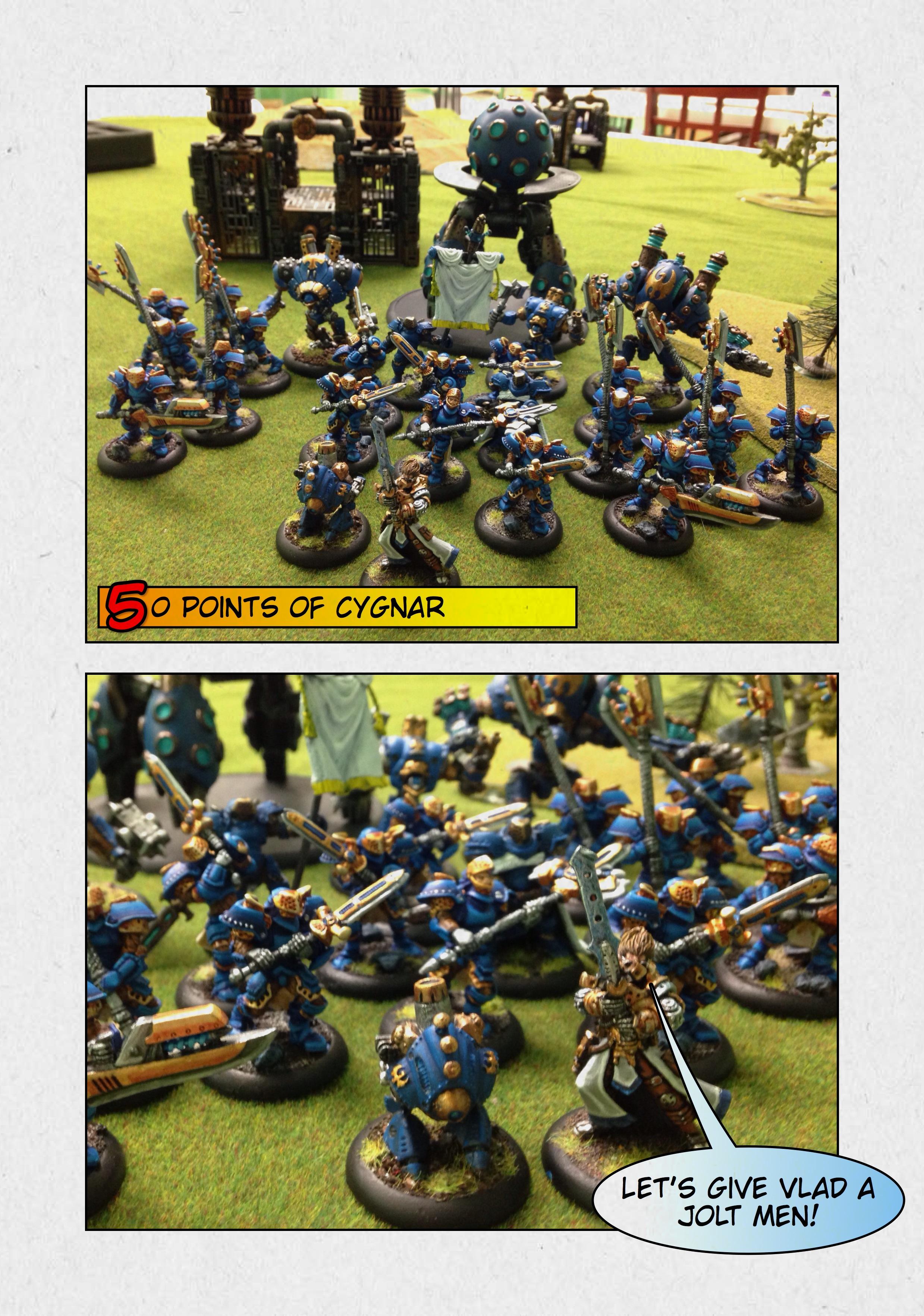 Battle Report, Cygnar, Khador, Warmachine