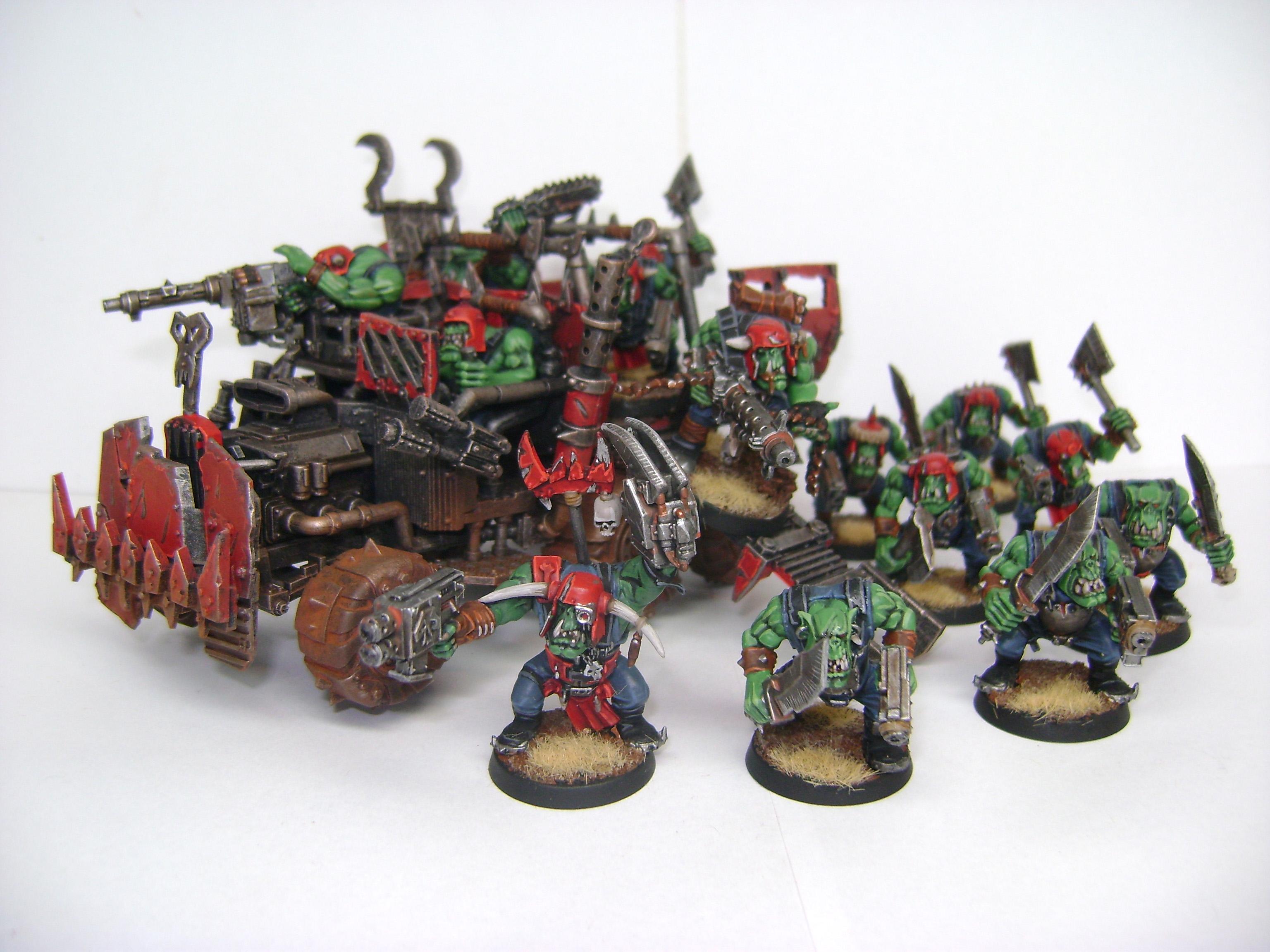 Ork truck and mob from the dark reapaz clan