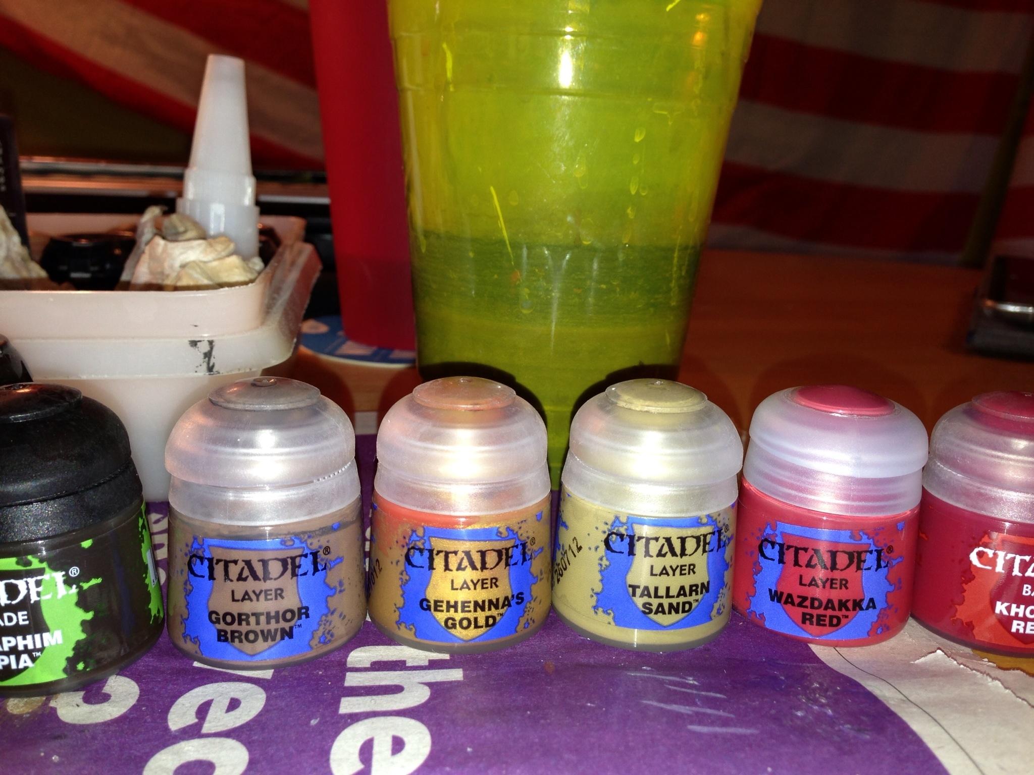 Paints I got for the project. 