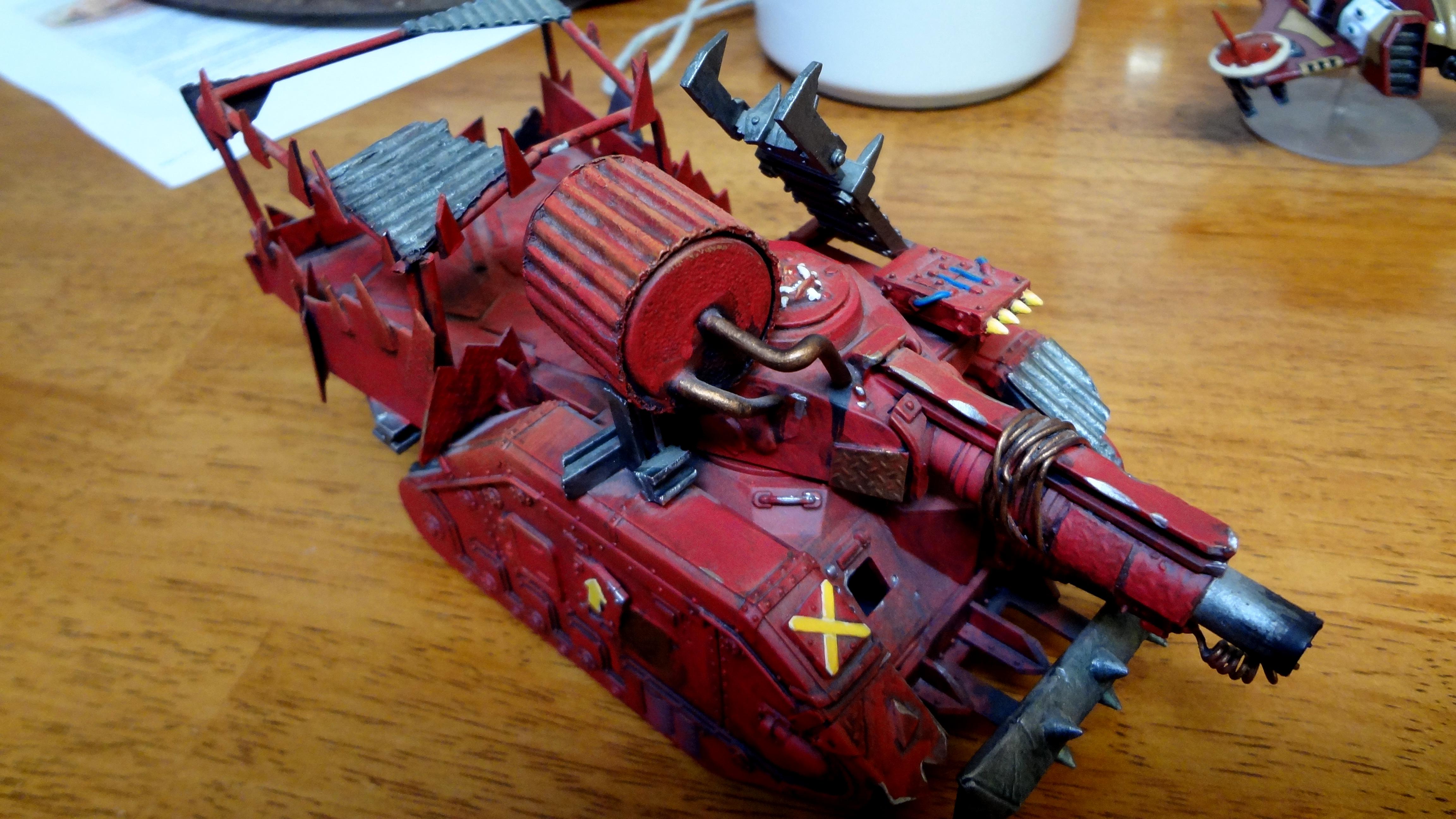 Big Booma, Conversion, Leman Russ, Looted, Orks, Red, Tank