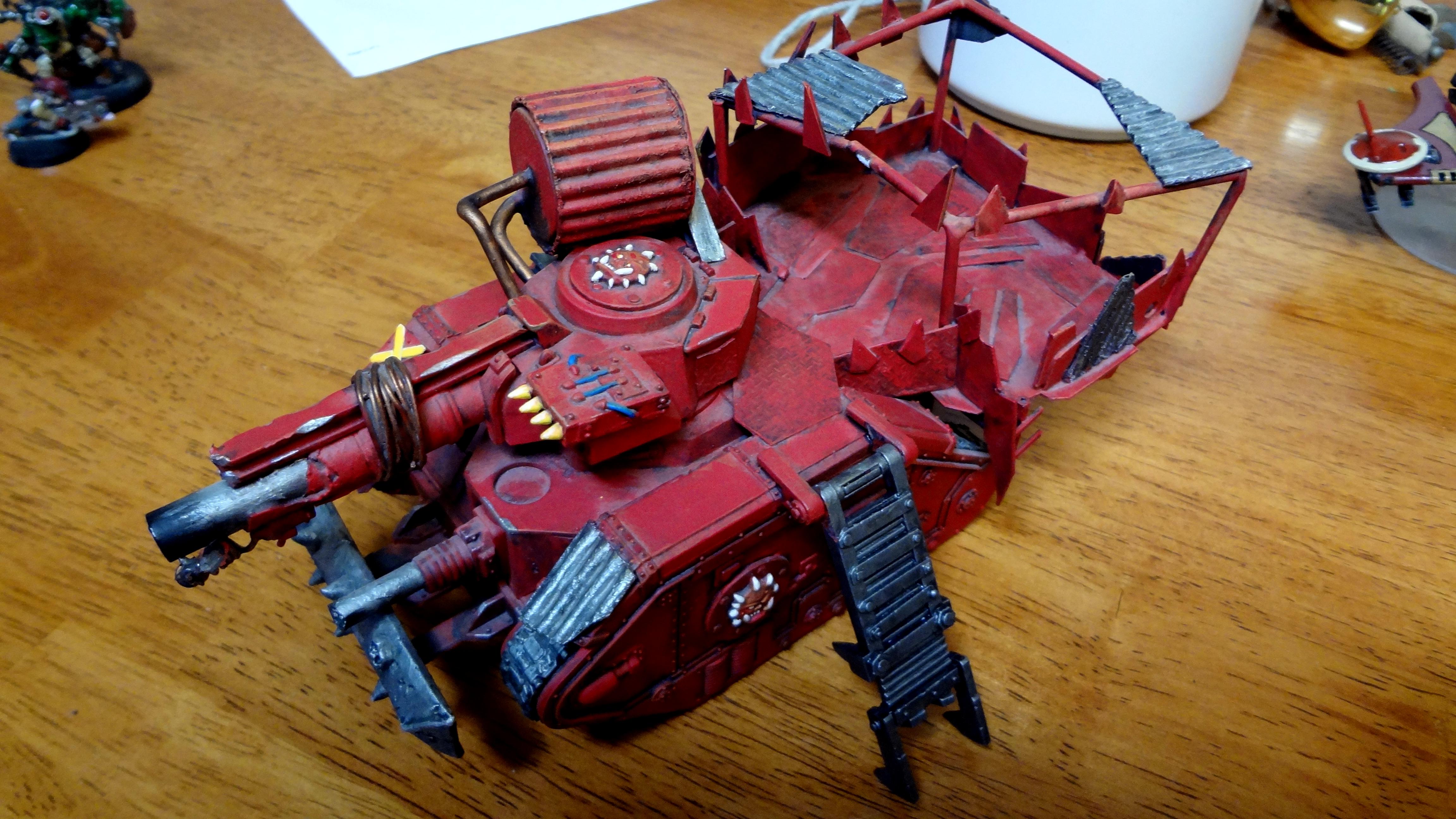 Big Booma, Conversion, Leman Russ, Looted, Orks, Red, Tank