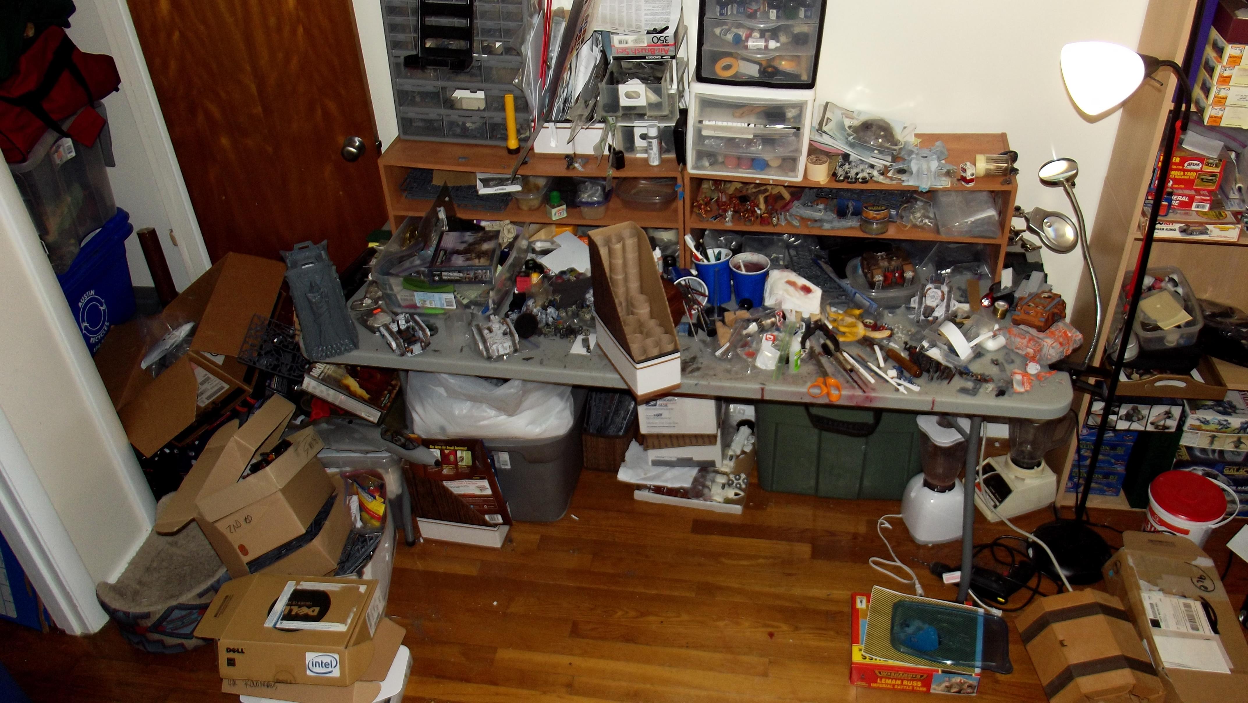 Housecleaning, Workbench and mess