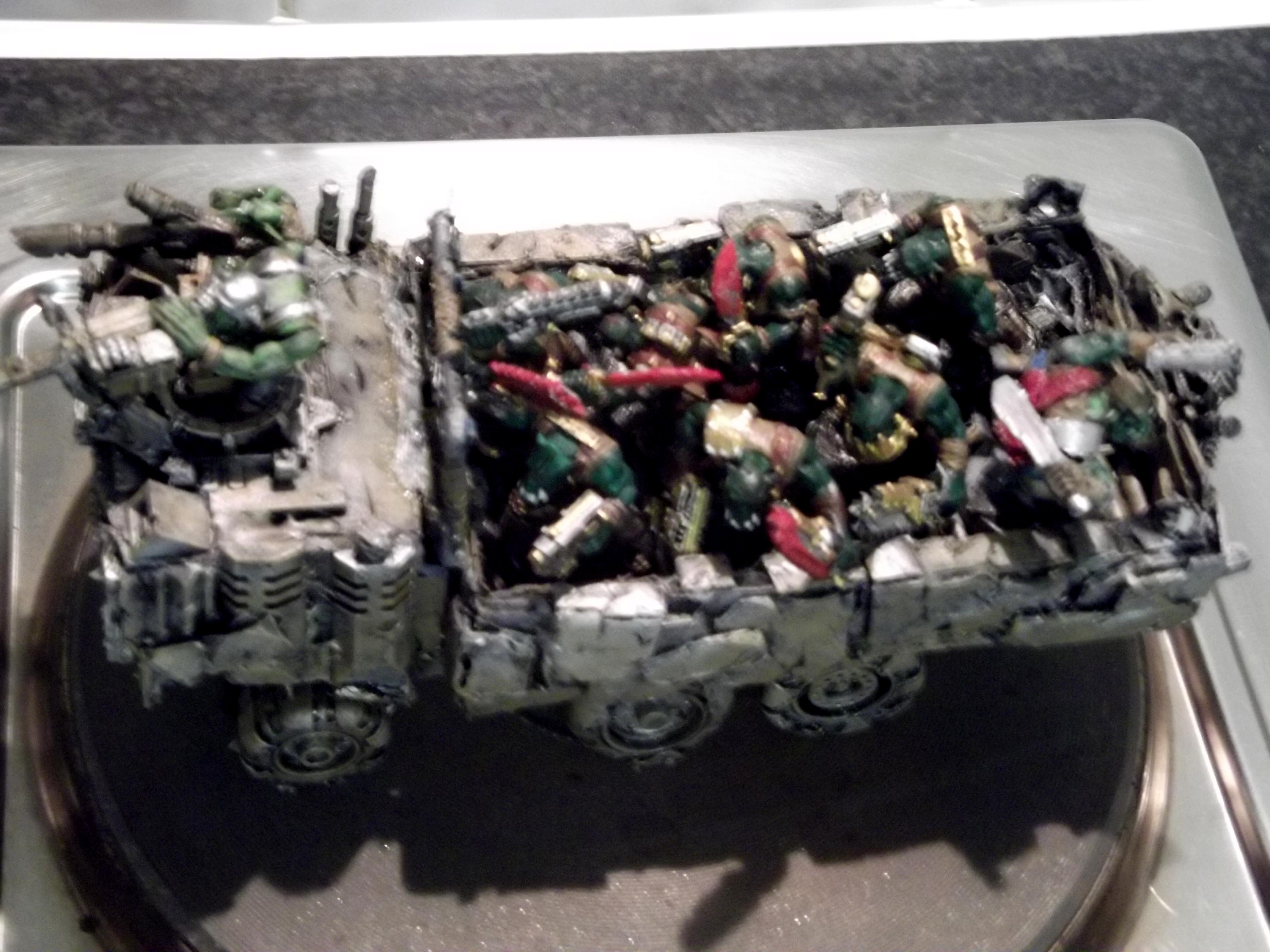 Battlewagon, Big Trakk, Conversion, Looted, Orks, Scratch Build, Wagon