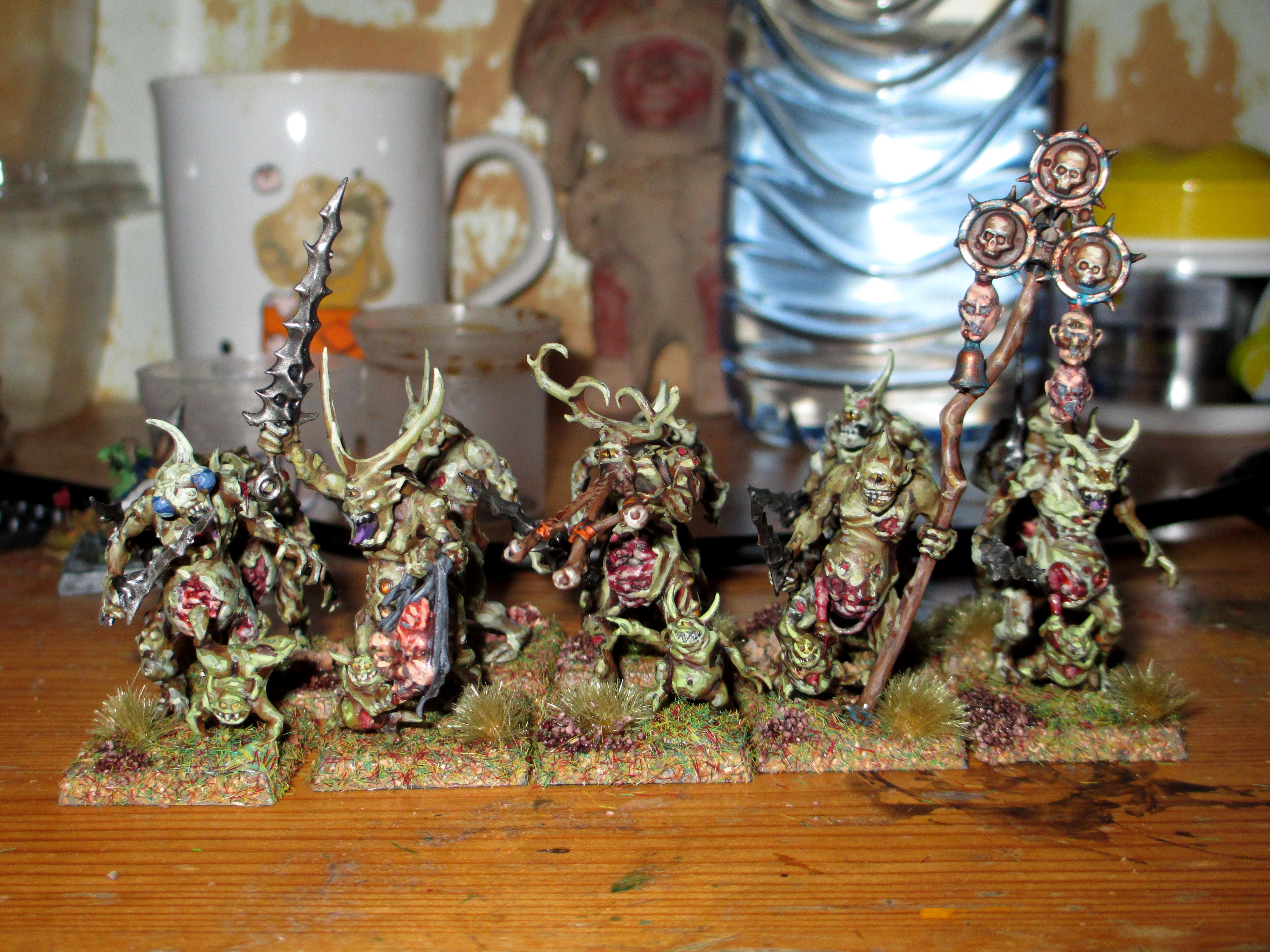 Daemons, Nurgle, Plaguebearers, Warhammer Fantasy, Warhmmer