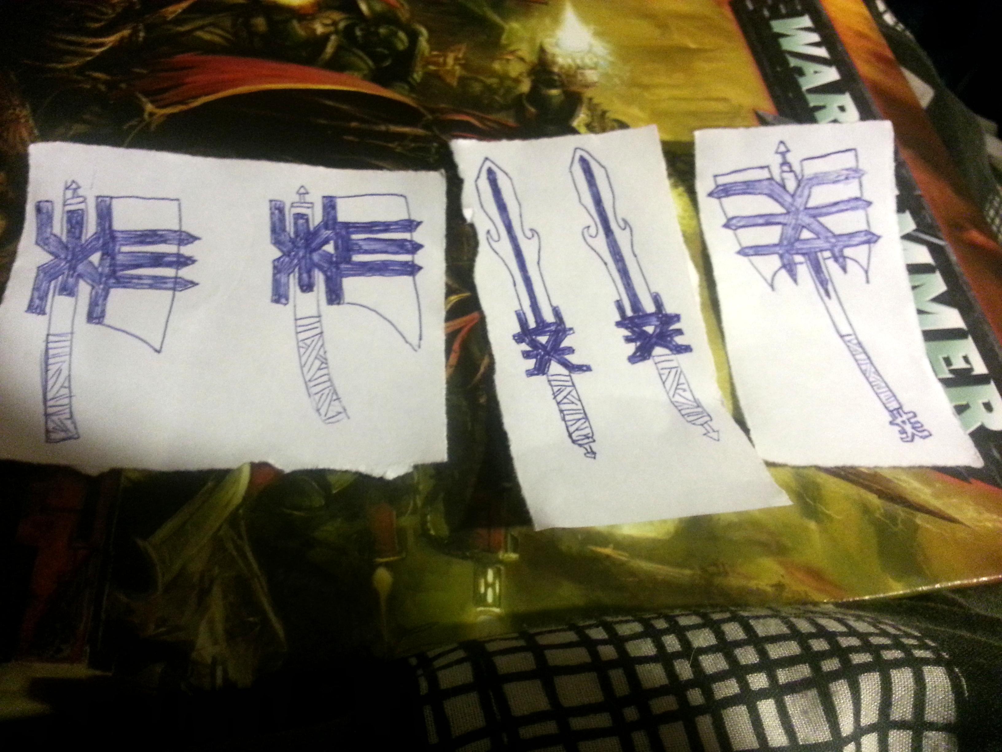 Daemon Weapons, Drawing, Warhammer 40,000, Warhammer Fantasy
