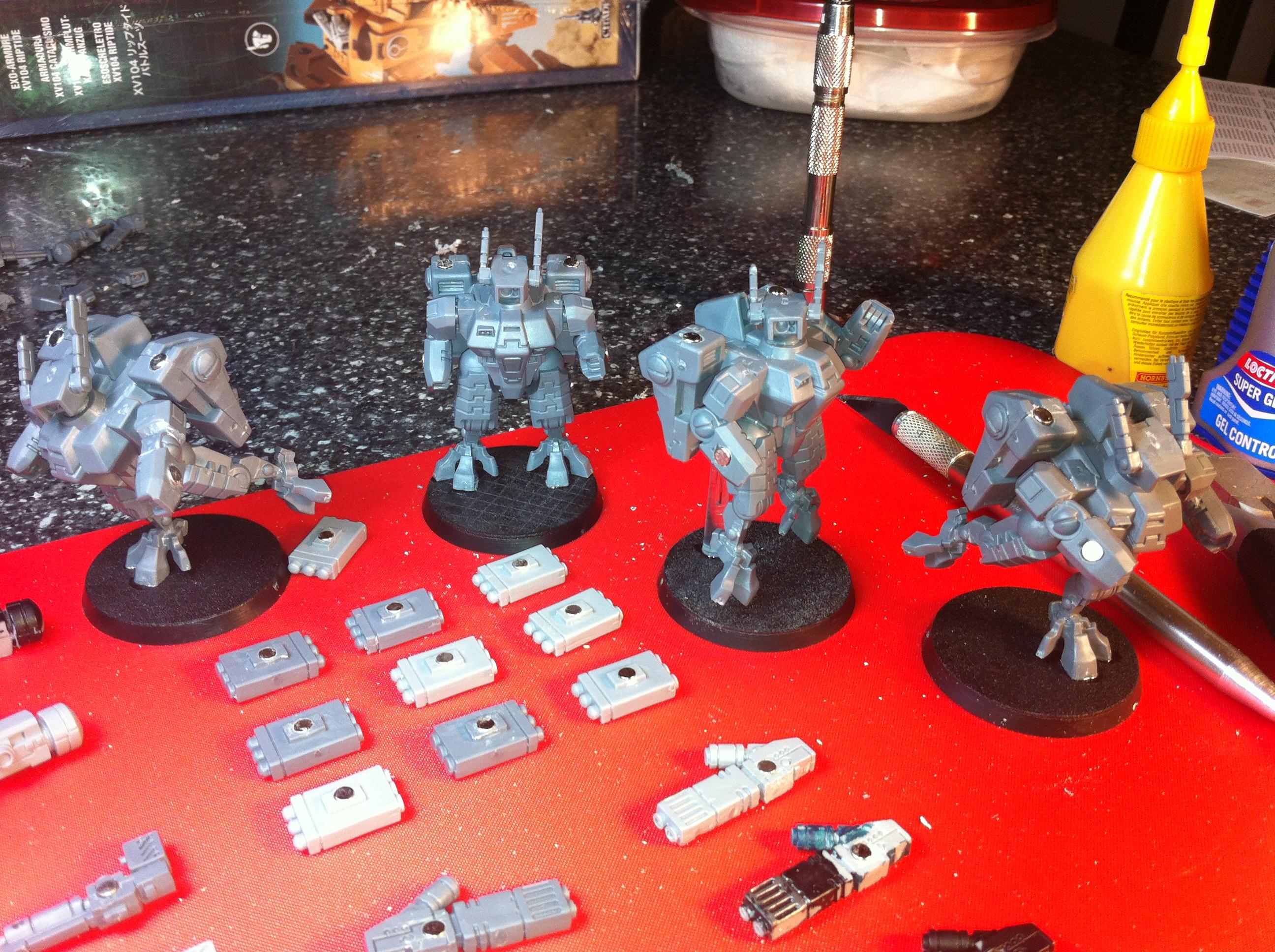Crisis Battlesuit, Magnet, Tau, Work In Progress