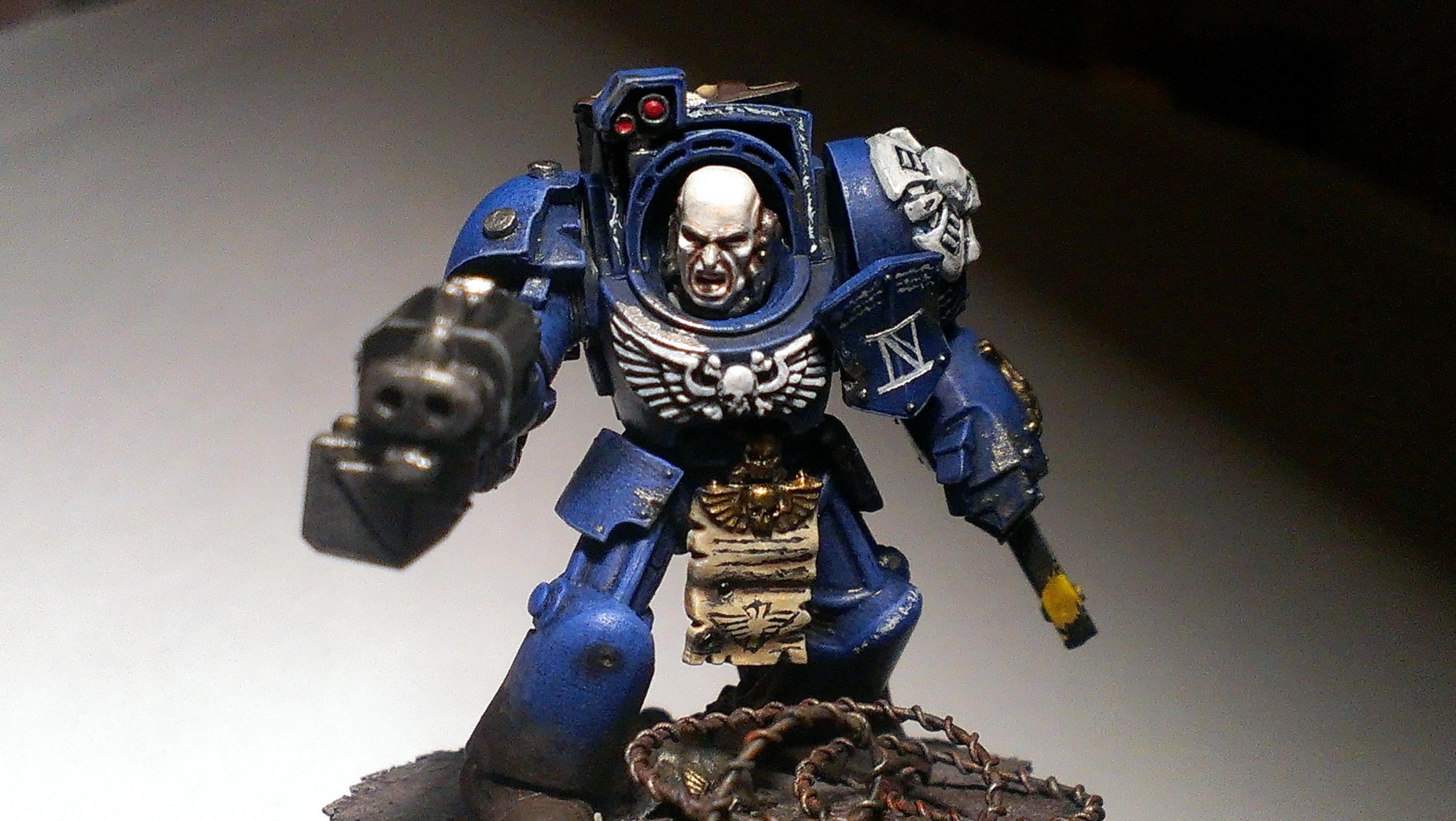 Blue, Diorama, Freehand, Terminator Armor, Ultramarines