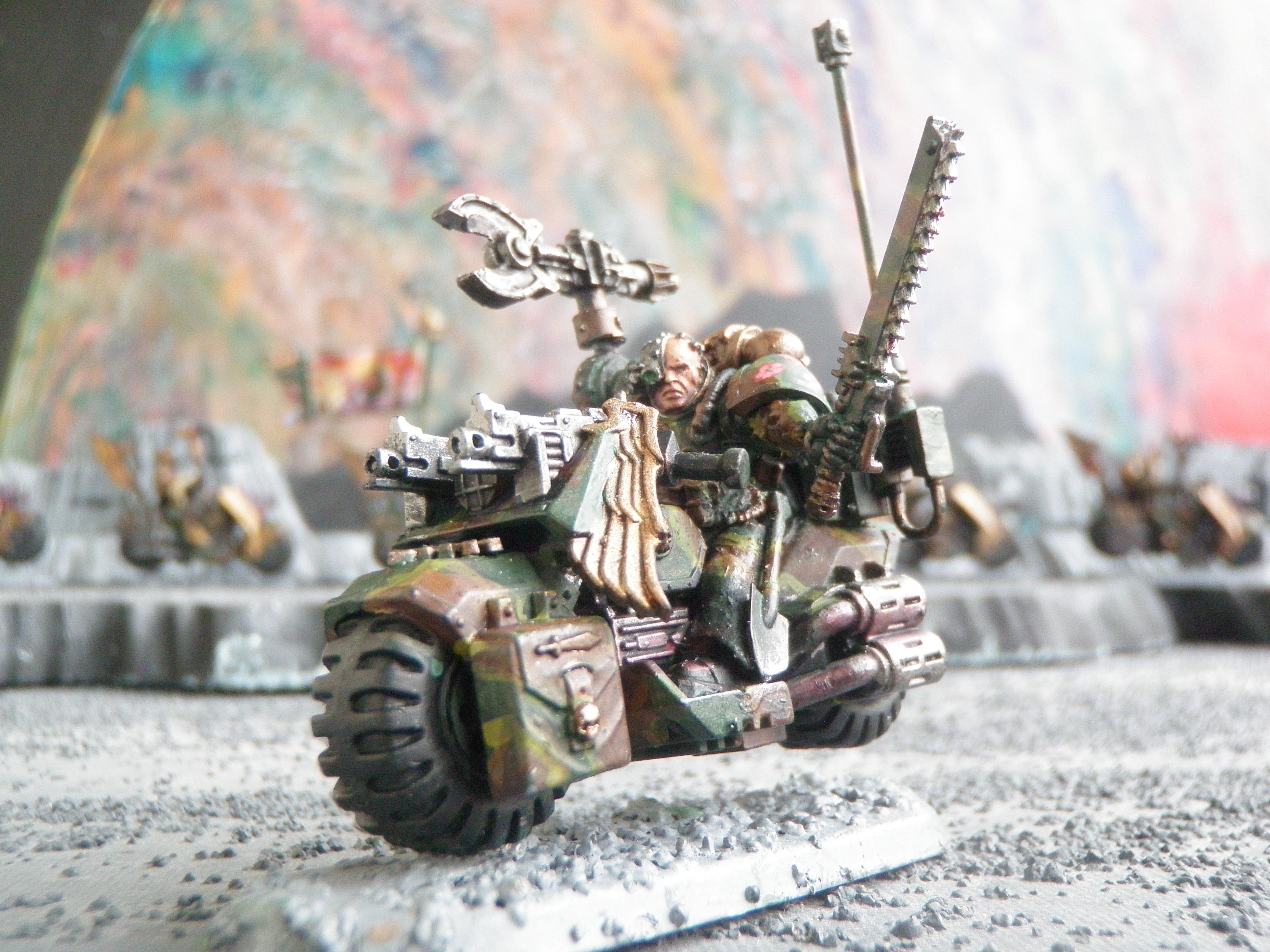 Bike, Camouflage, Dark Angels, Gas Giant, Techmarine