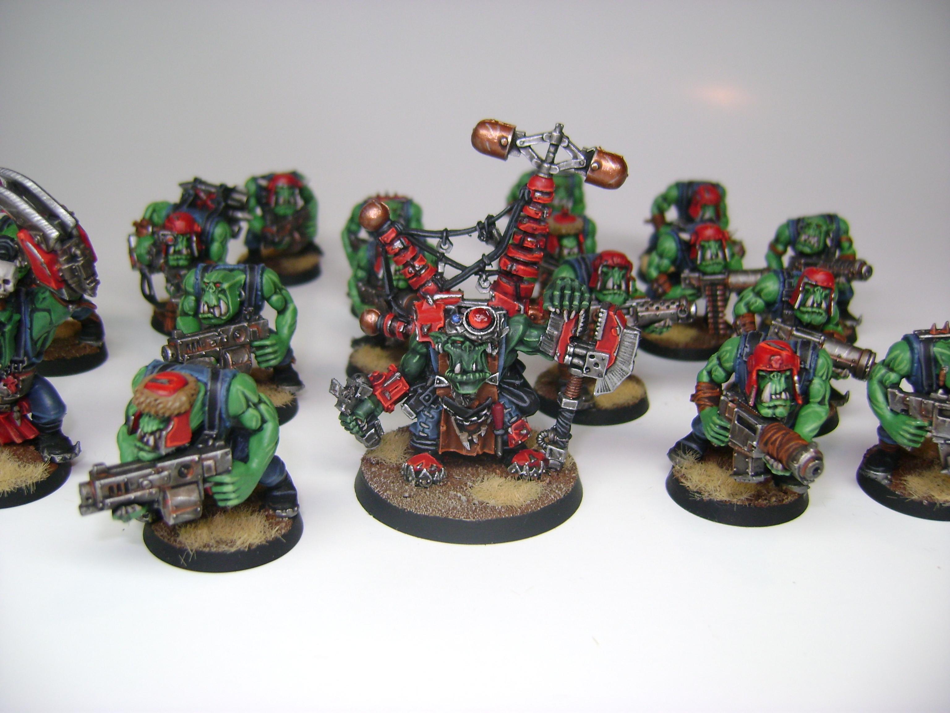 Orks, Ork Big Mek and boyz close-up