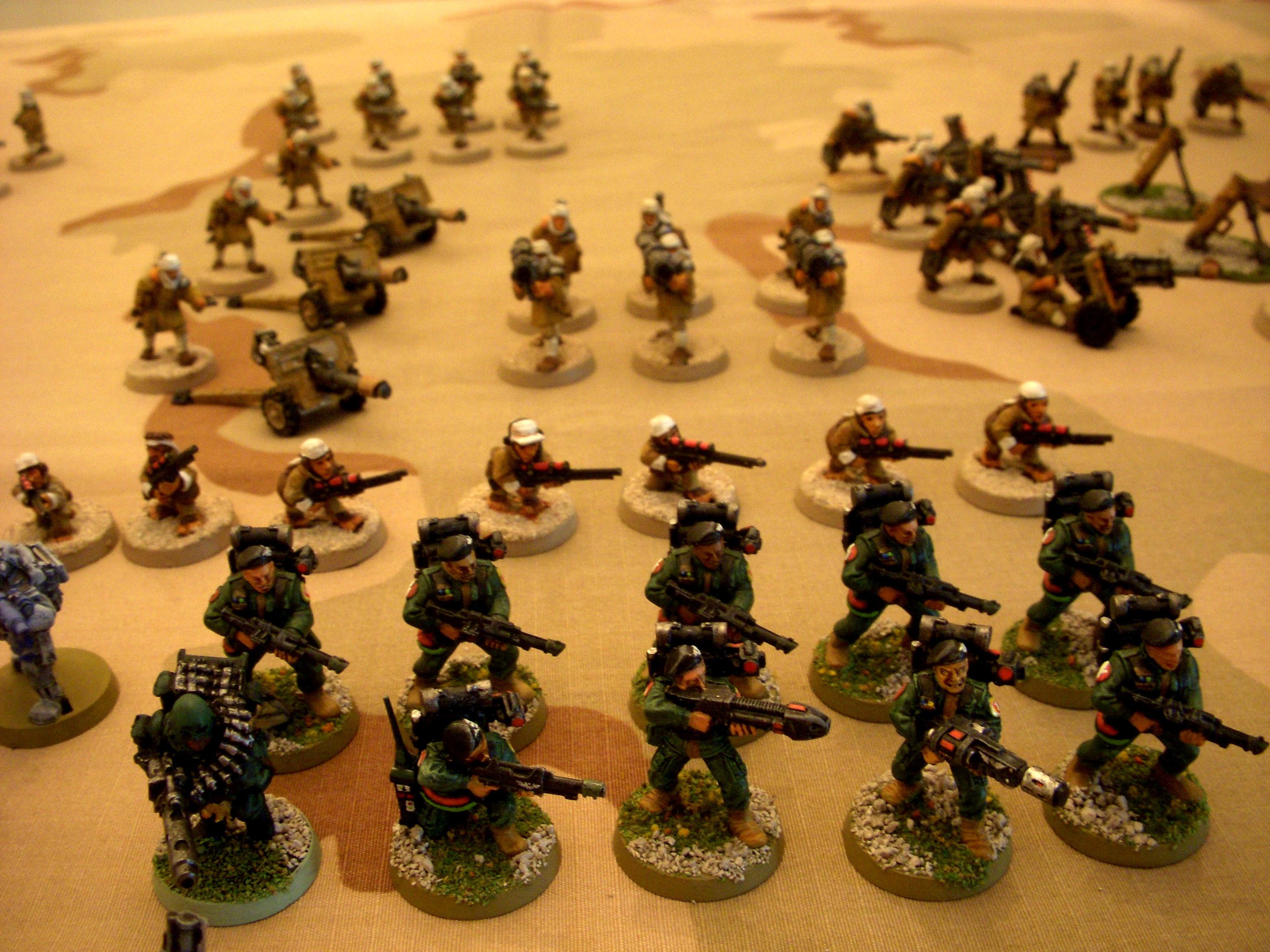 2nd Edition, Harker, Imperial Guard, Necromunda, Storm Troopers, Tallarn Desert Raiders