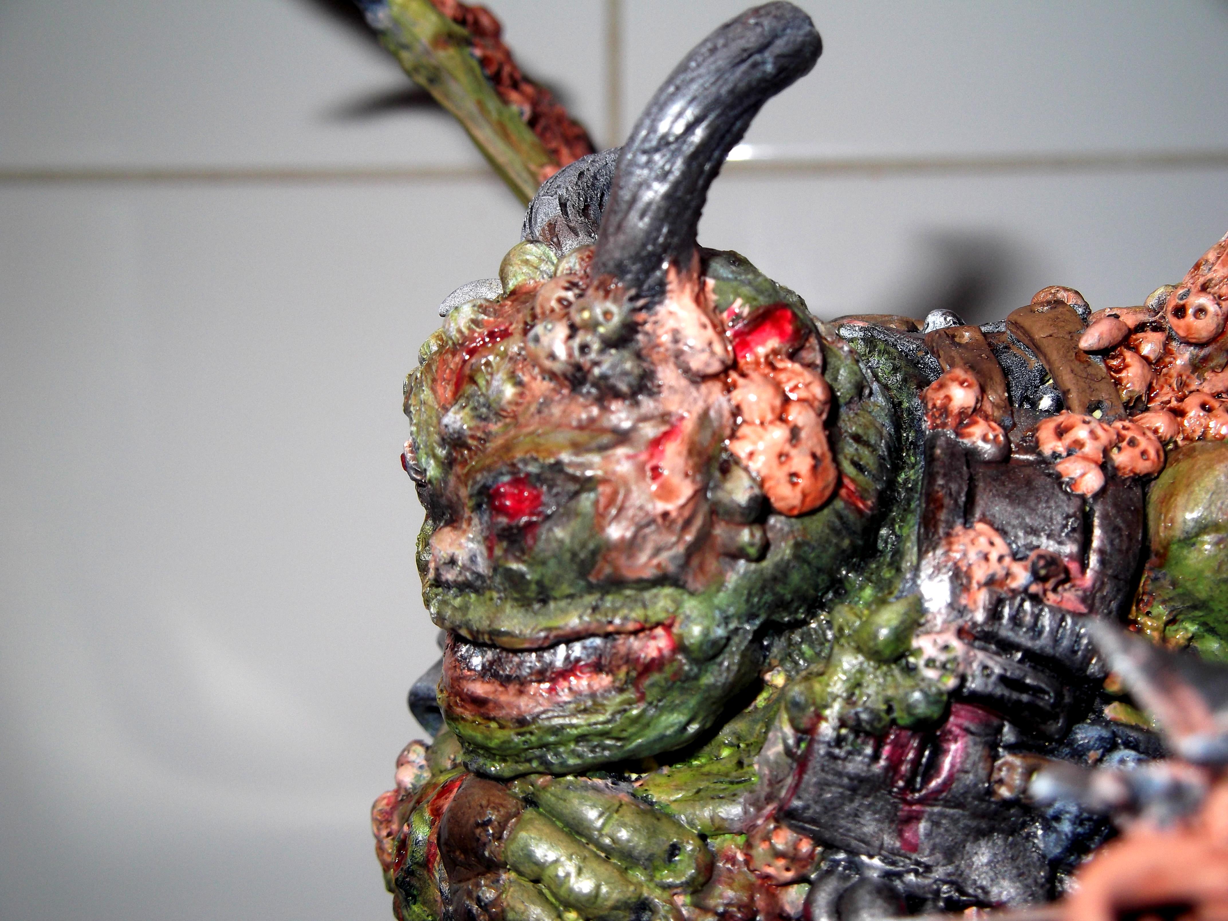 Black Mace, Chaos, Conversion, Daemon Prince, Daemons, Nurgle, Scratch Build, Sculpted, Sculpting, Warhammer 40,000, Winged