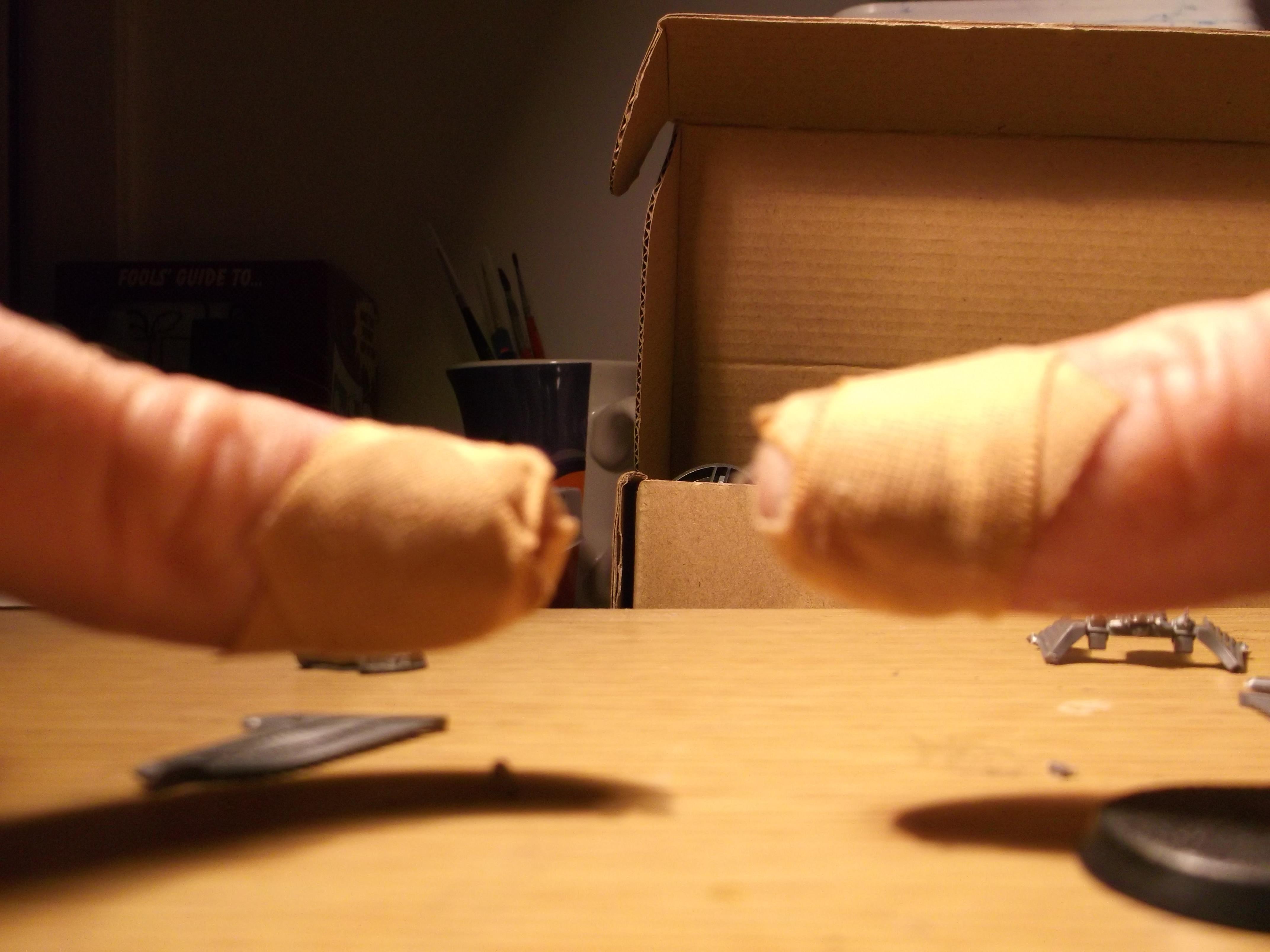 Also, the first casuality in any war is thumbs, always the thumbs. 