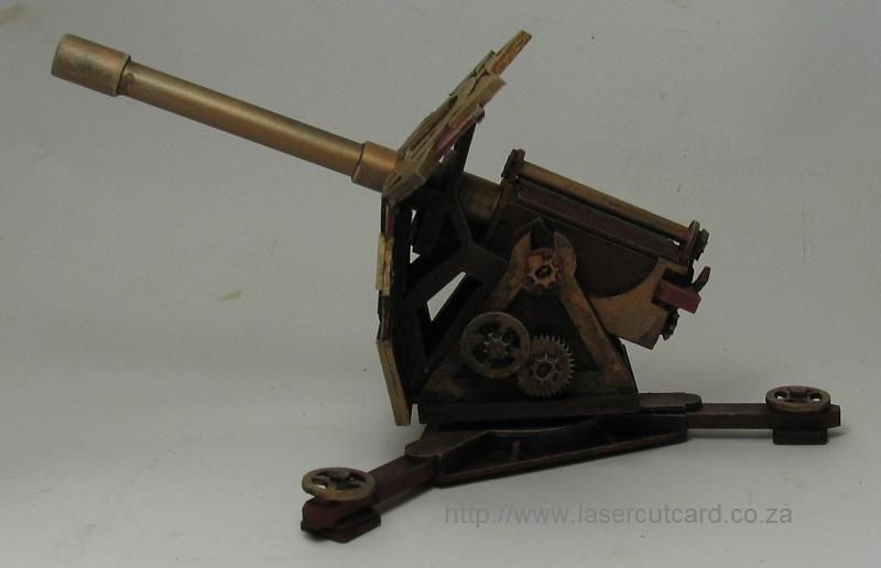 Cannon, Chaos, Laser Cut Card
