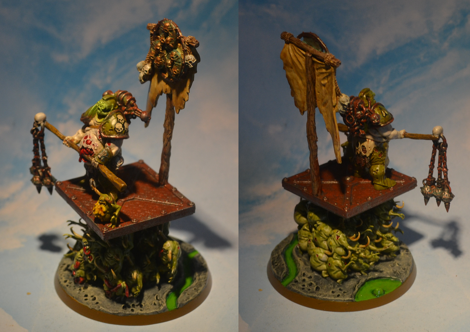 Chaos, Chaos Lord, Chaos Space Marines, Death Guard, Nurgle, Palanquin, Warhammer 40,000